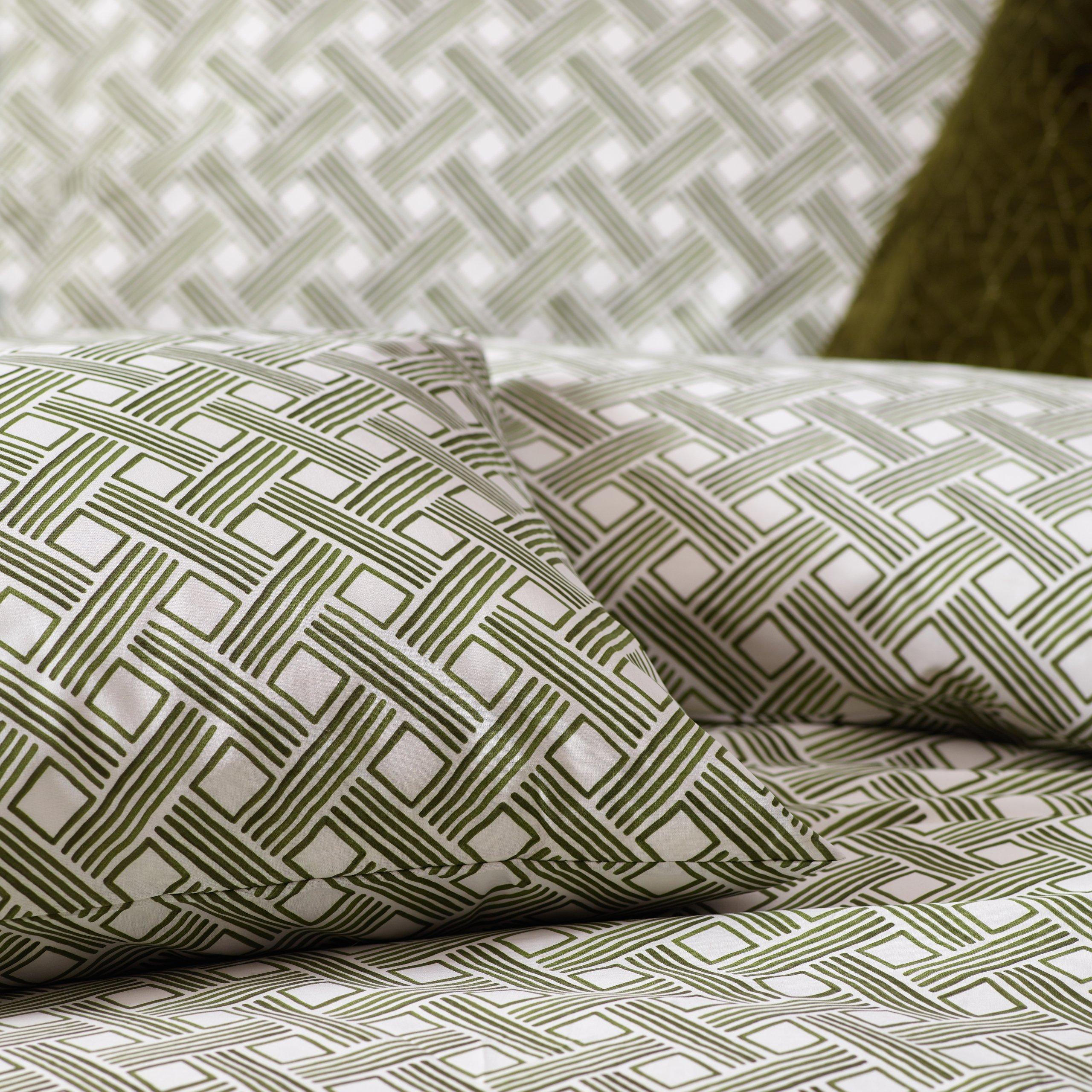Olive - Hoem - Alexa Abstract Cotton Rich  Duvet Set - 4