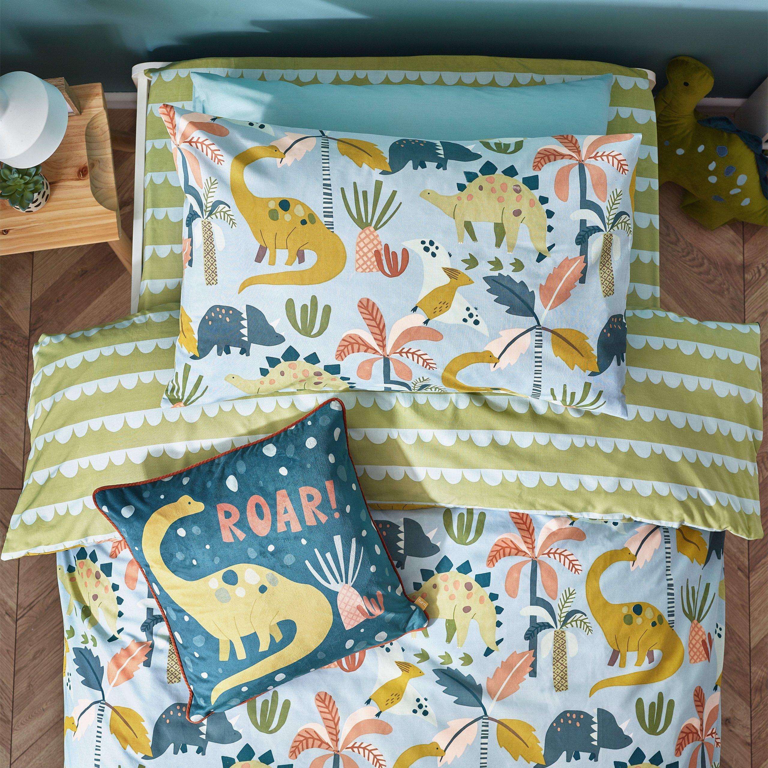 Blue/Green - little furn. - Little Dinos Scandi Duvet Set - 3