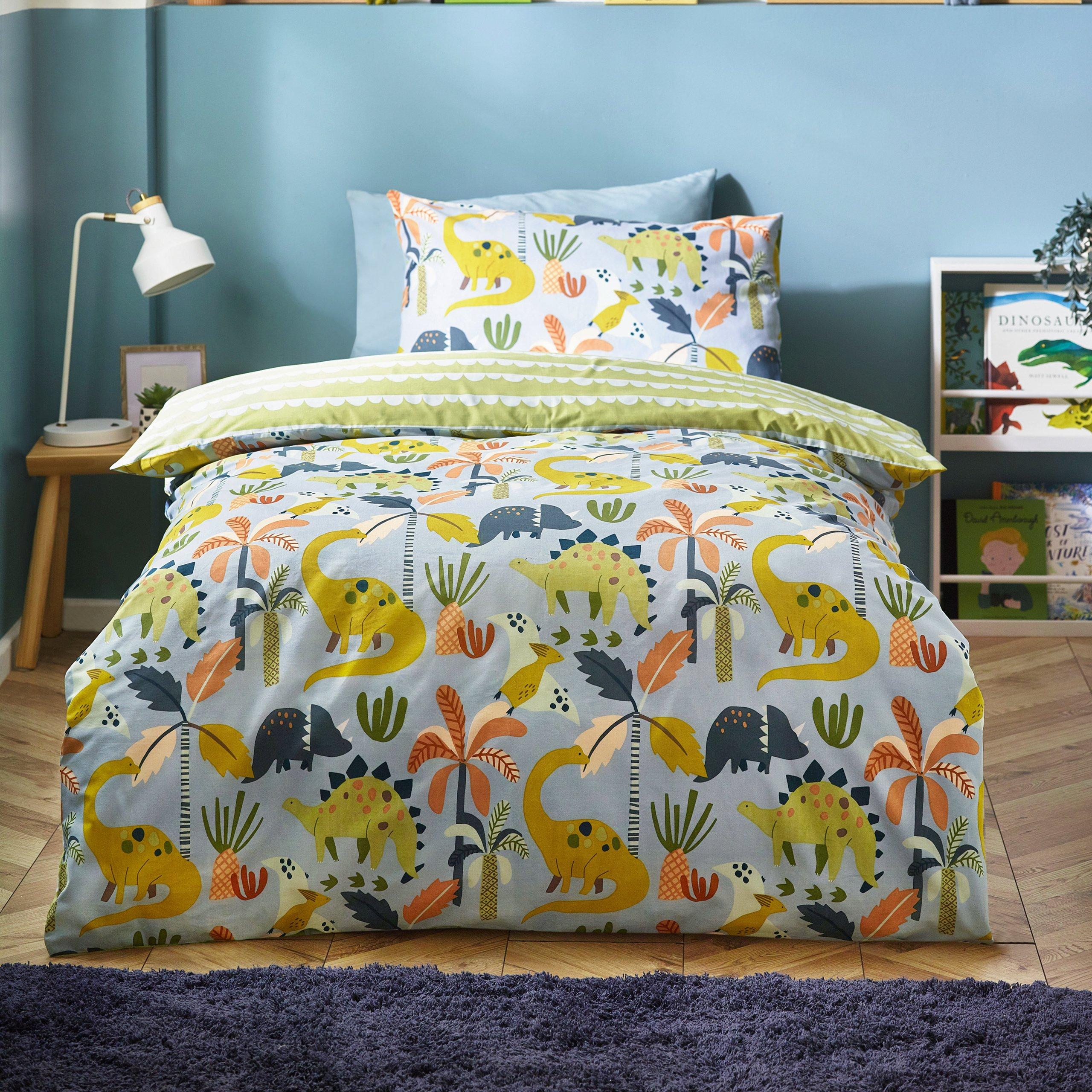 Blue/Green - little furn. - Little Dinos Scandi Duvet Set - 4