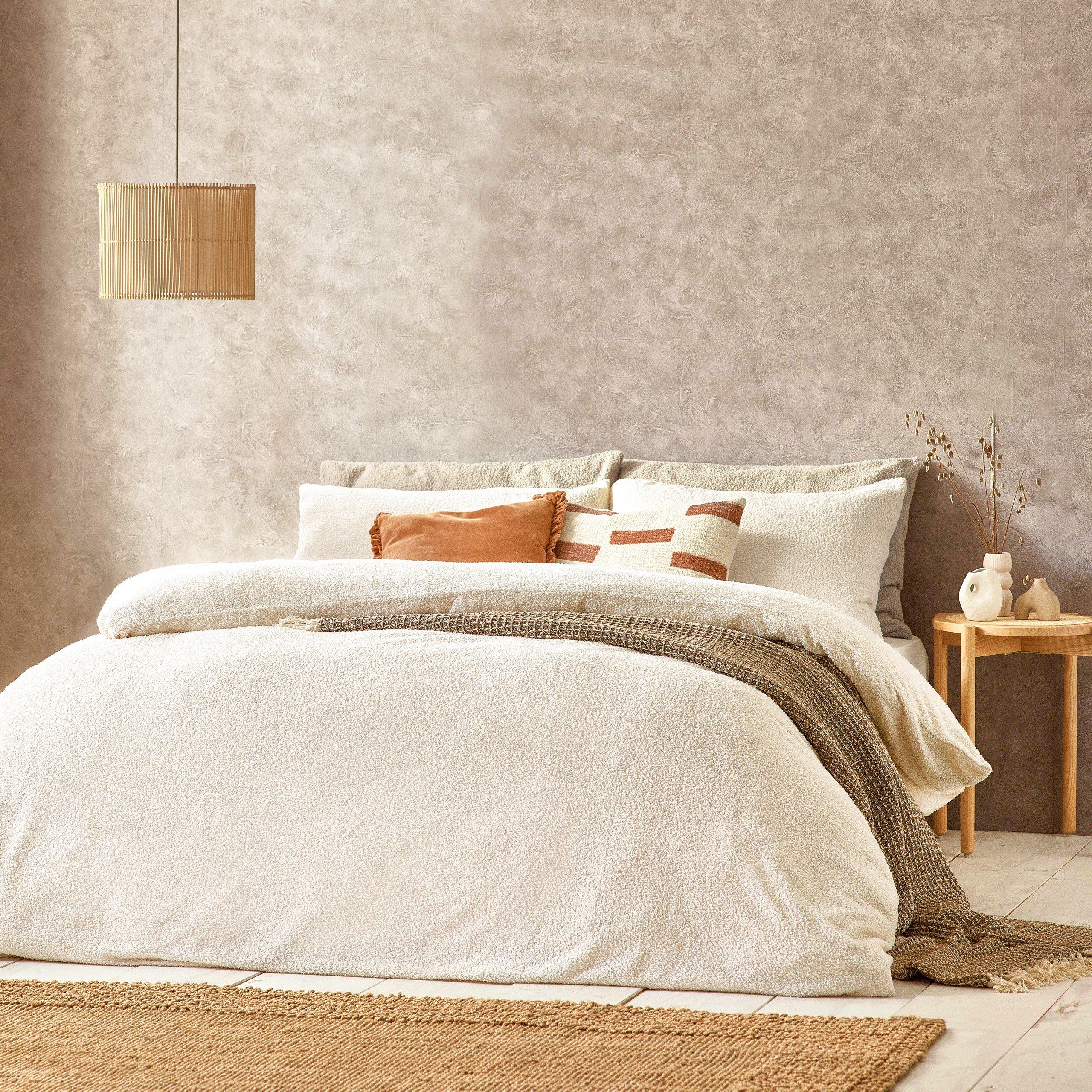 Yard  Boucle Textured Duvet Set - Ecru - Single