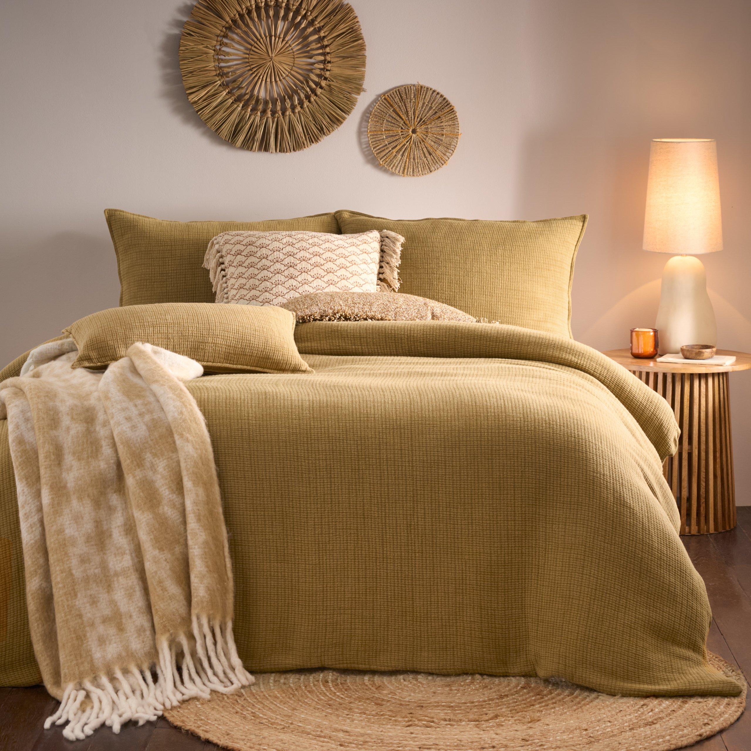 Yard  Ribble Acid Washed Duvet Set - Honey - King