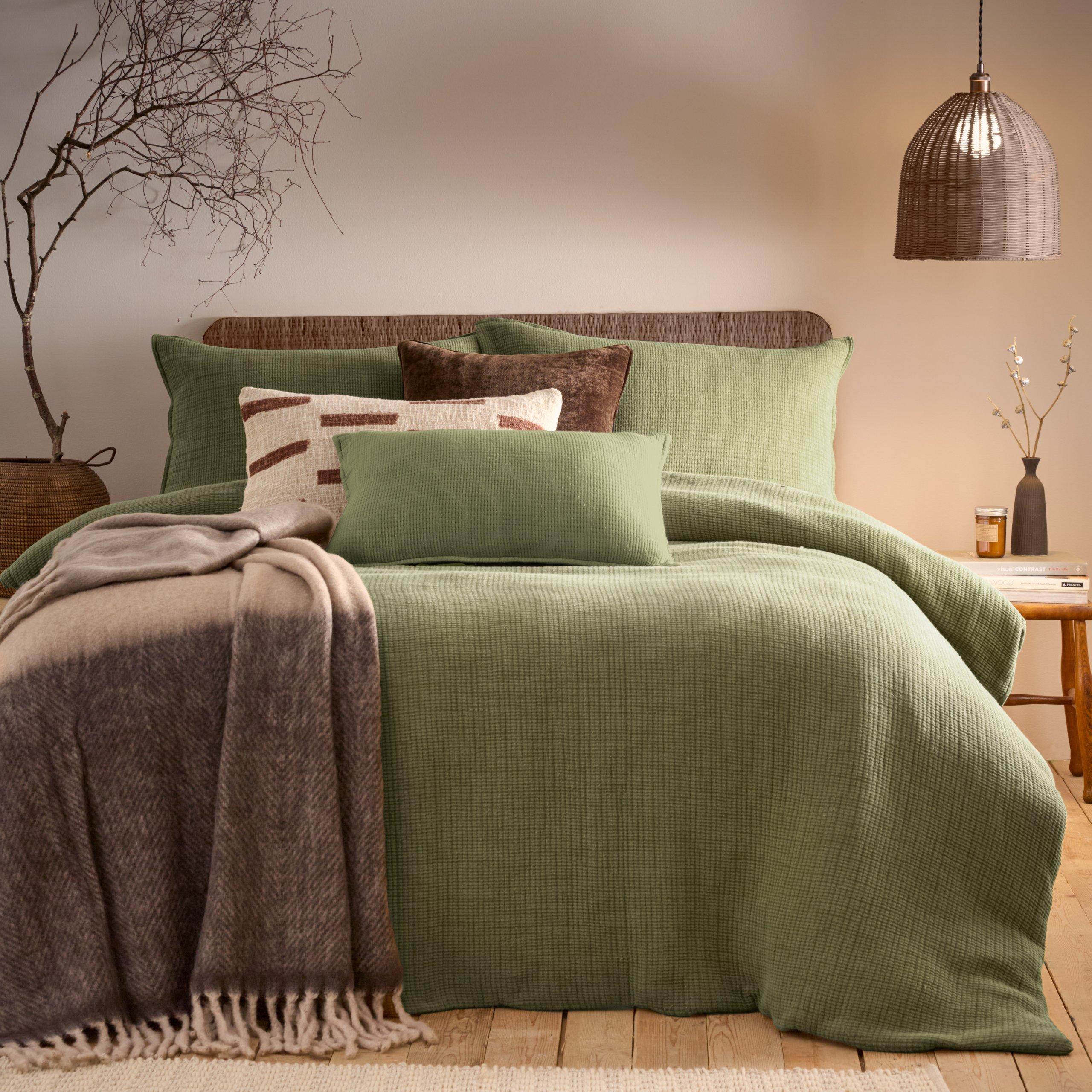 Yard  Ribble Acid Washed Duvet Set - Khaki - Double