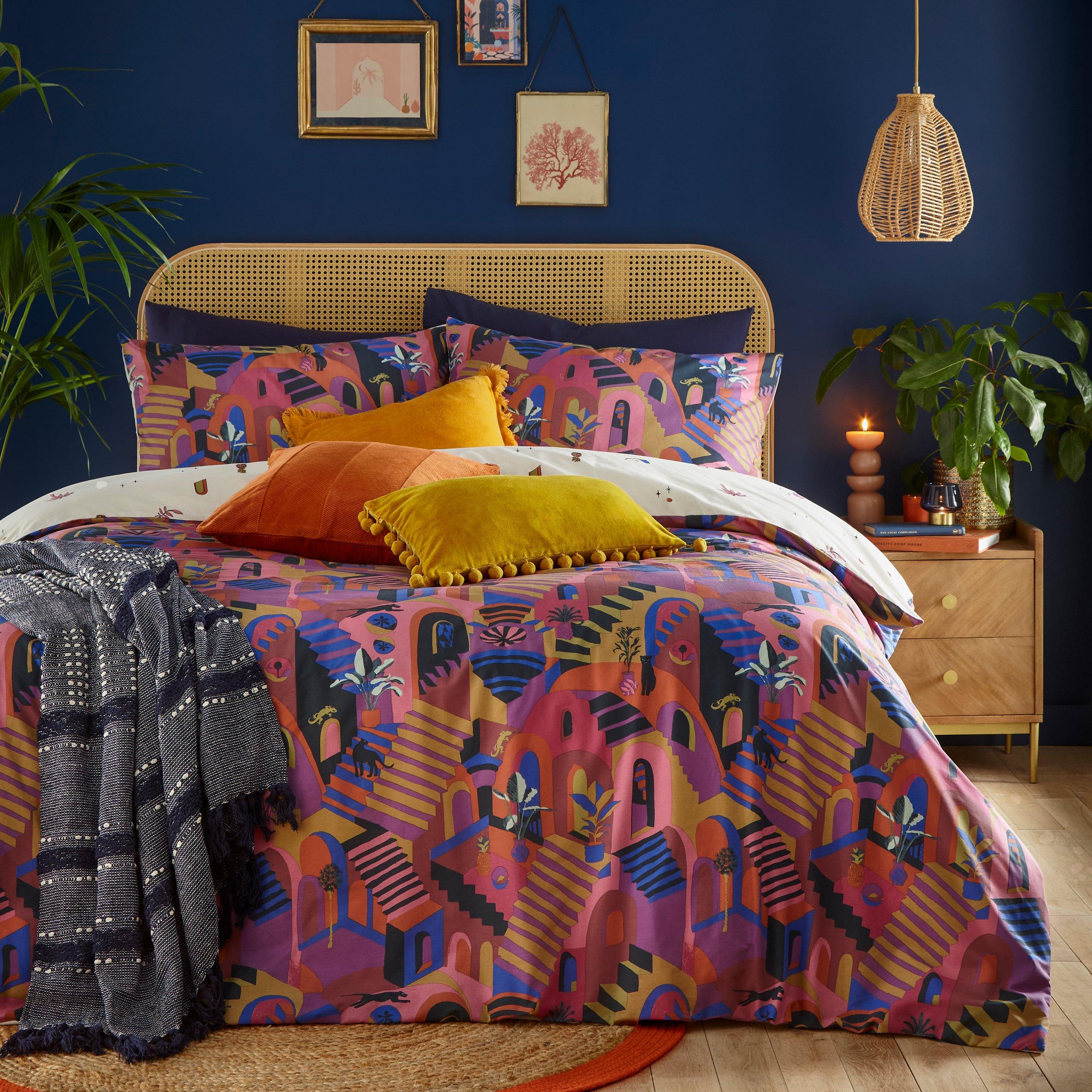 Magenta - furn. - Eivissa Abstract Duvet Set - 1