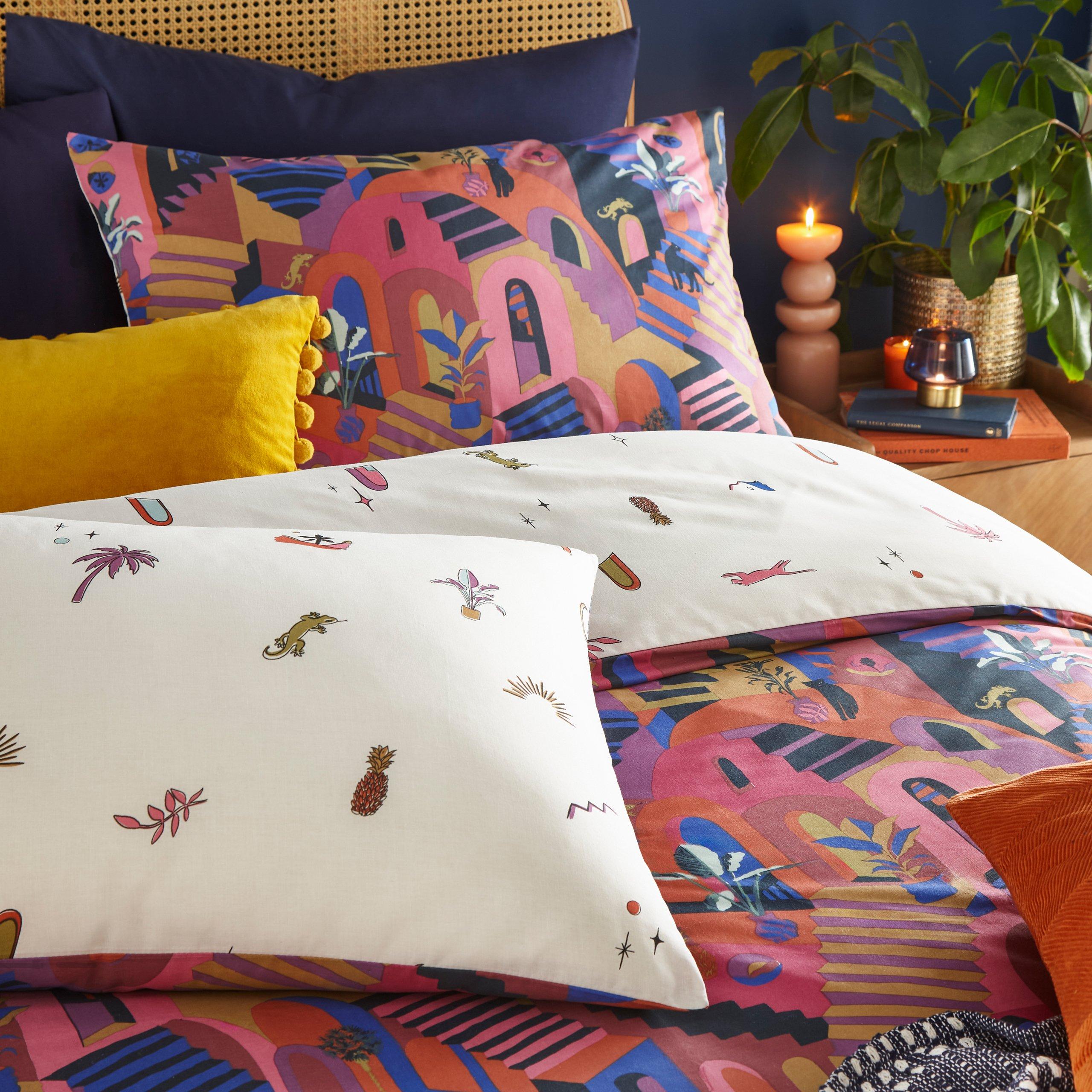 Magenta - furn. - Eivissa Abstract Duvet Set - 2