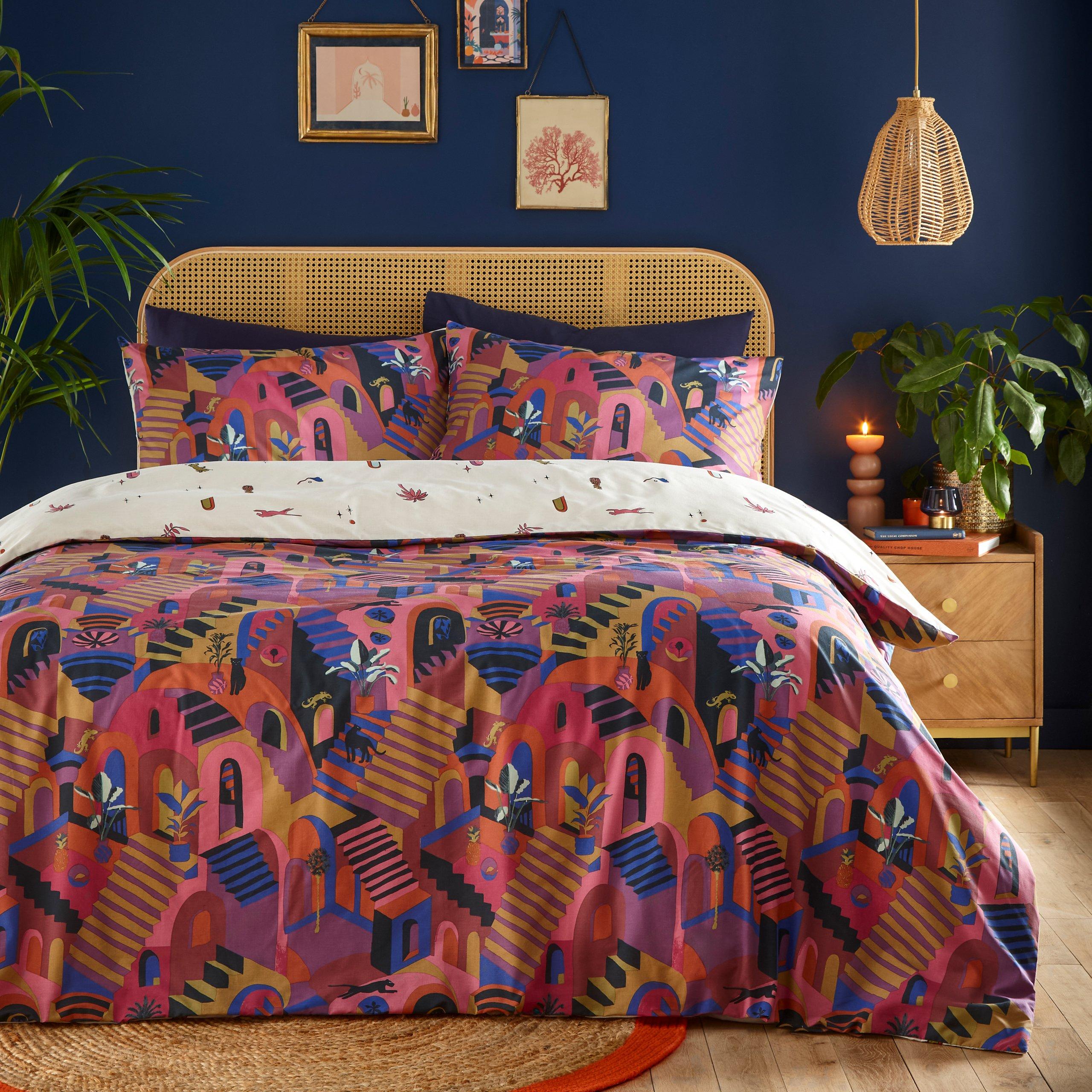 Magenta - furn. - Eivissa Abstract Duvet Set - 4