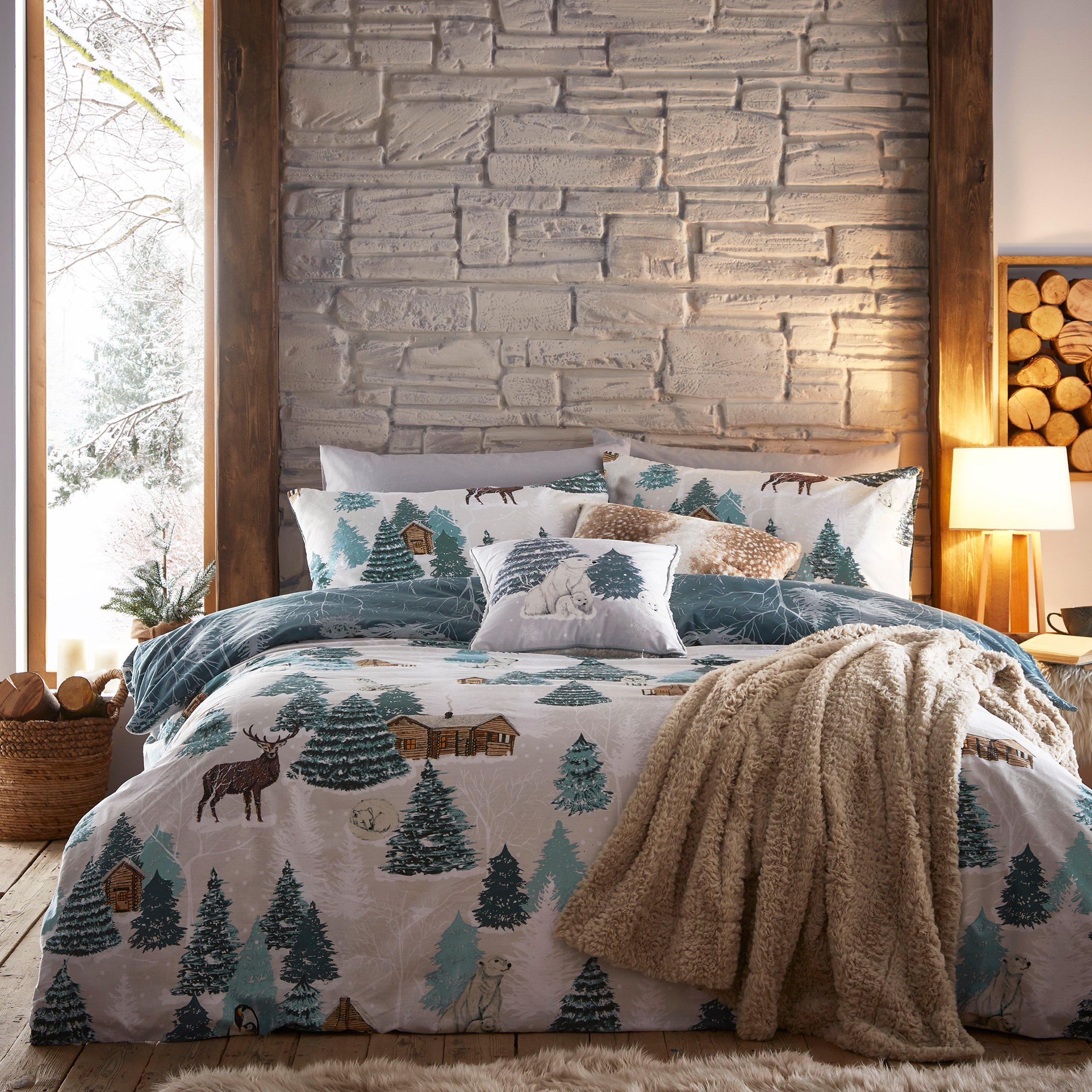 Furn.  Arcticus Arctic Animal Duvet Set - Blue - Super King