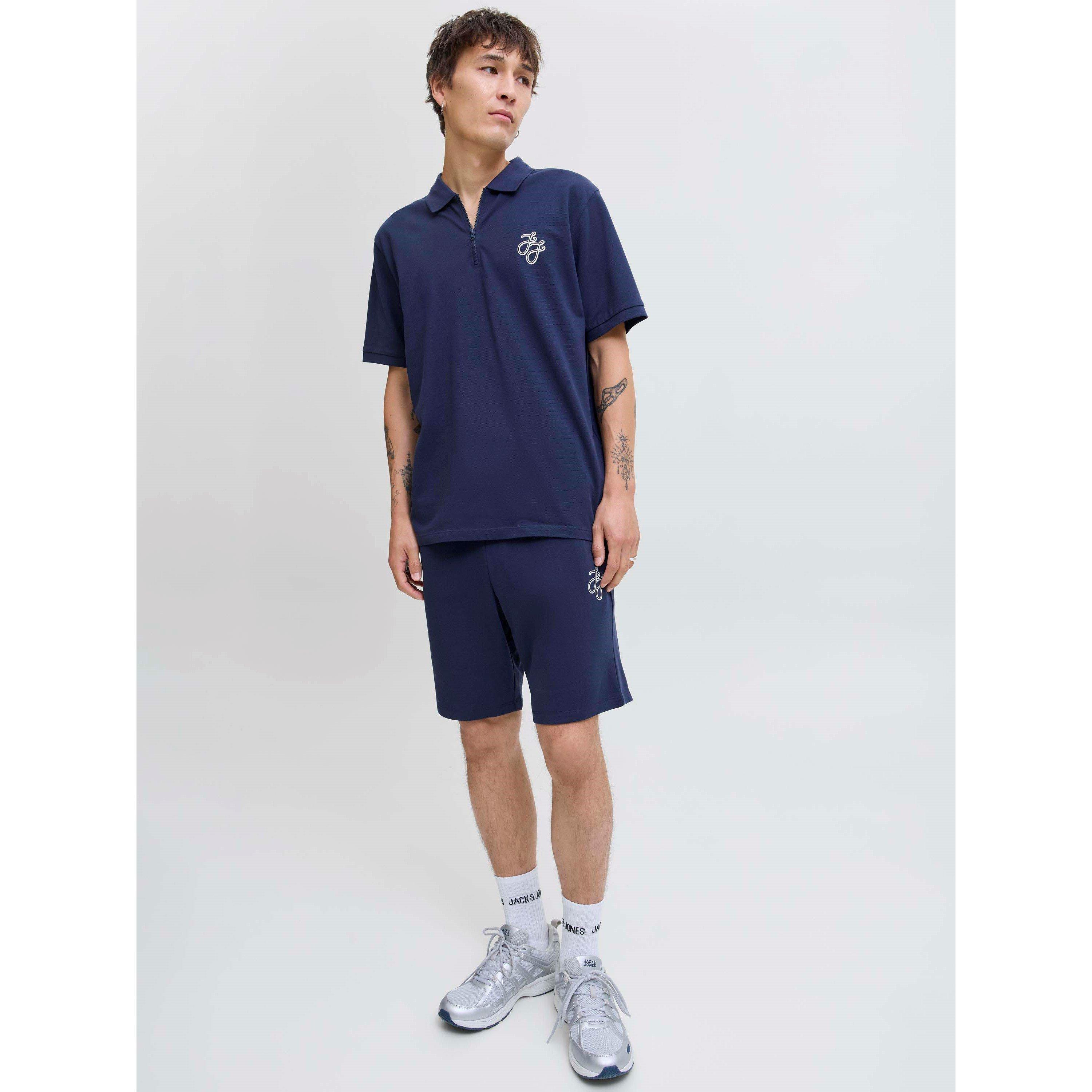 Navy Blazer - Jack and Jones - Zip Polo and Short Set - 6