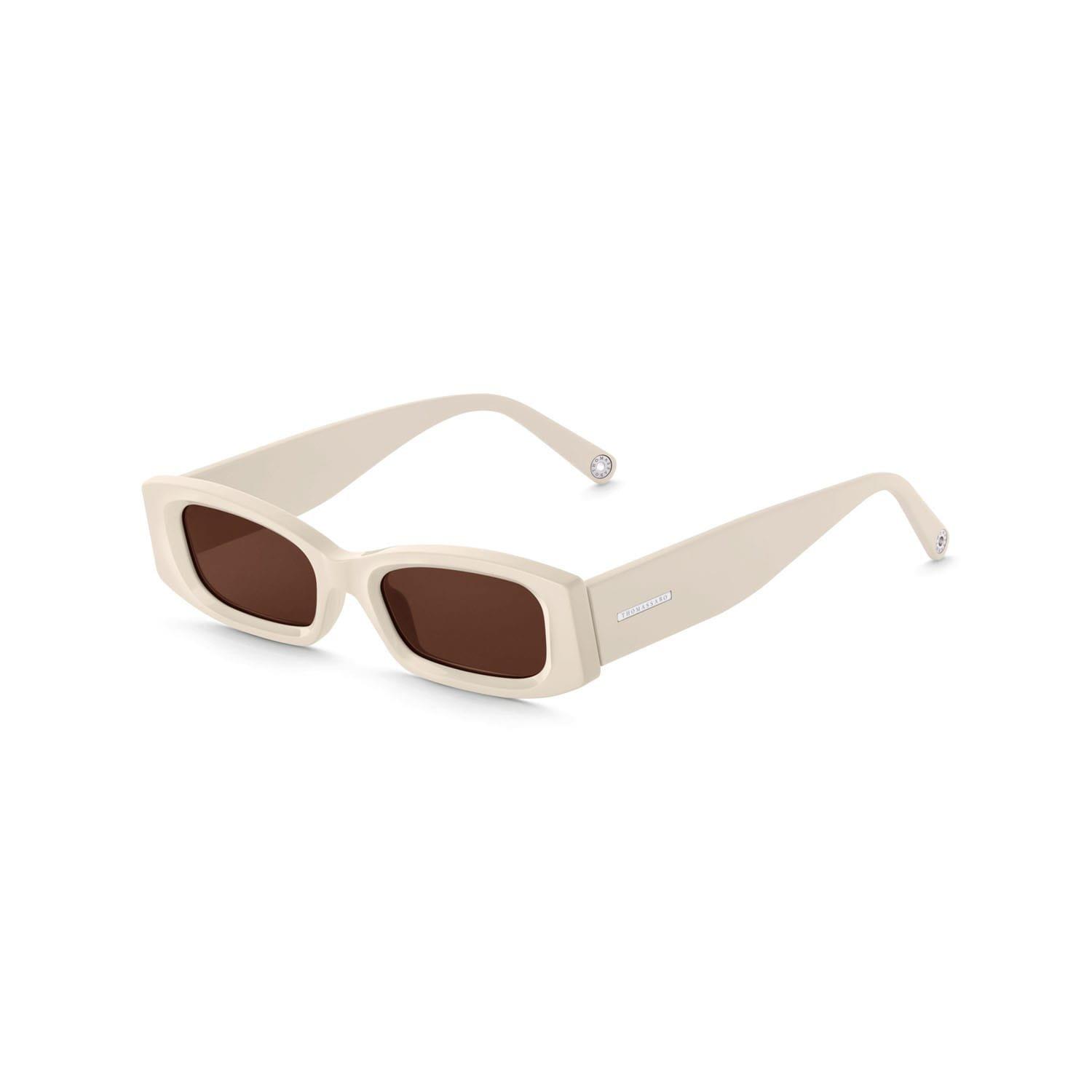 Beige - Thomas Sabo - Kim Slim Rectangular Sunglasses - 1