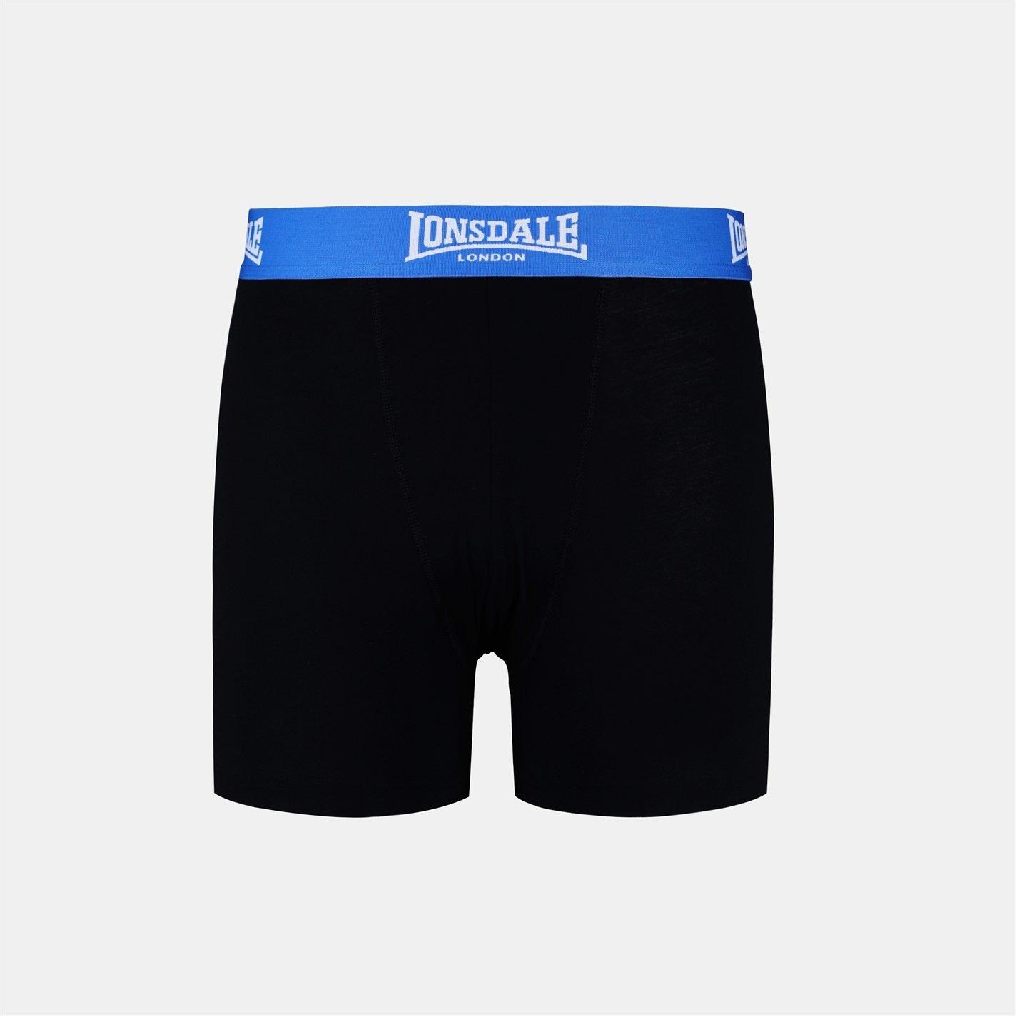 Sort/Brt Blå - Lonsdale - Lonsdale Trunk Shorts 2 Pack Boys - 1