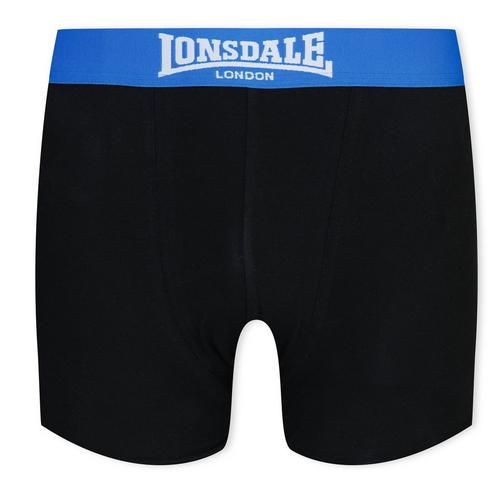 Black/Brt Blue - Lonsdale - 2 Pack Boxer Shorts Junior Boys - 1
