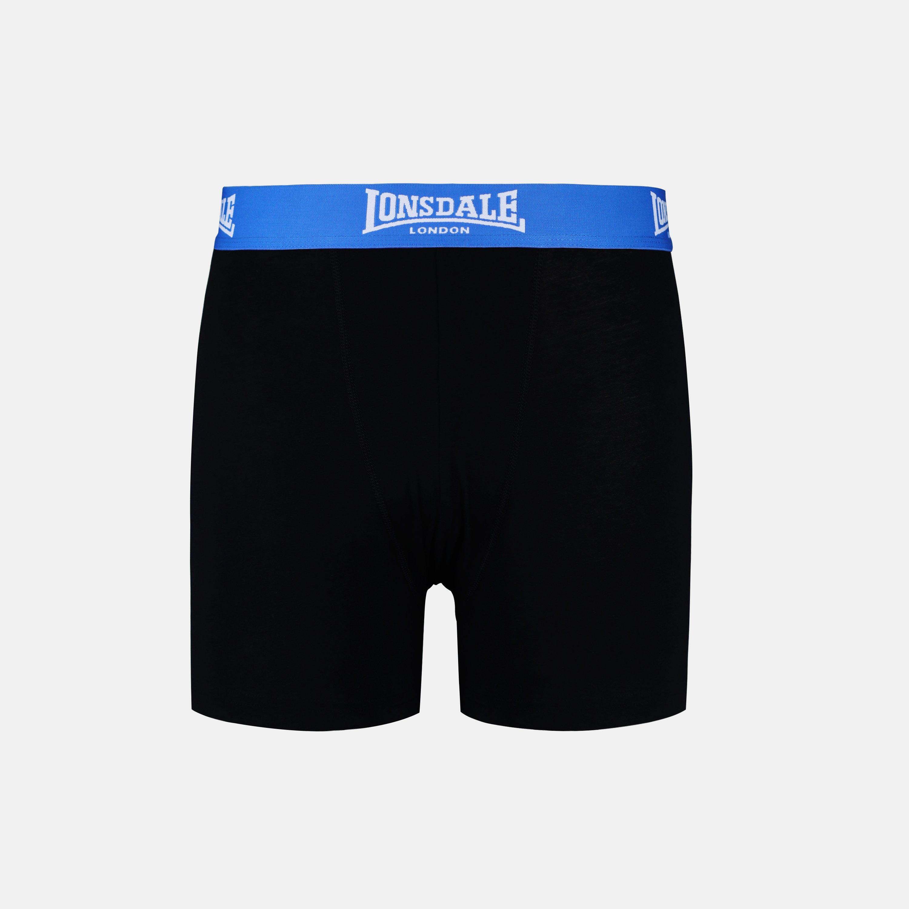 Schwarz/Brt Blau - Lonsdale - Lonsdale Trunk Shorts 2 Pack Boys - 4