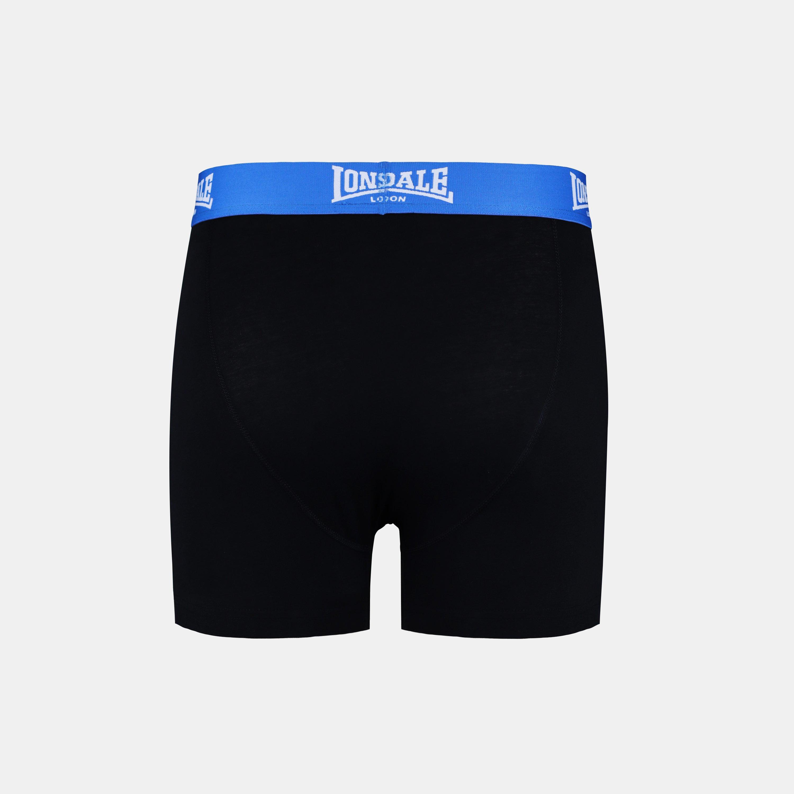 Schwarz/Brt Blau - Lonsdale - Lonsdale Trunk Shorts 2 Pack Boys - 5