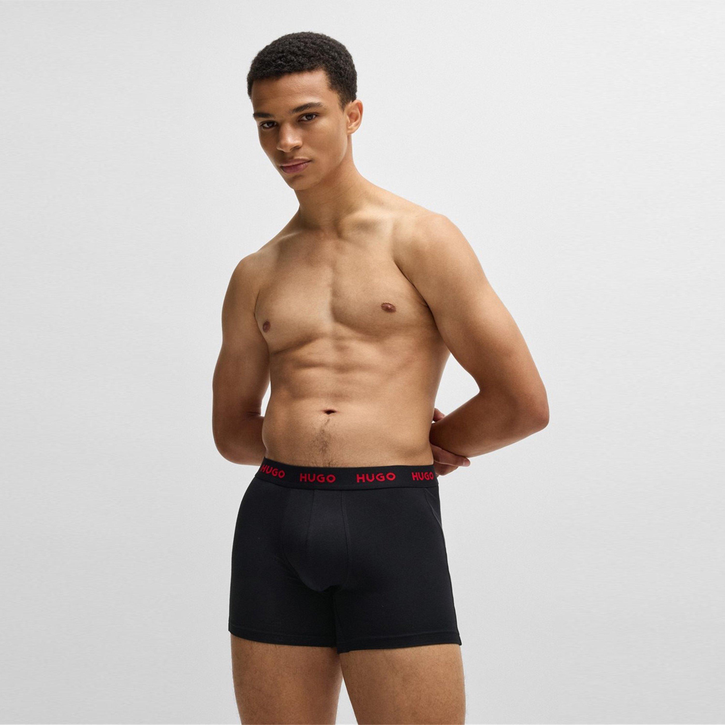 Blk/Red/Blk 966 - Hugo - Men's Triple Pack Trunks - 2