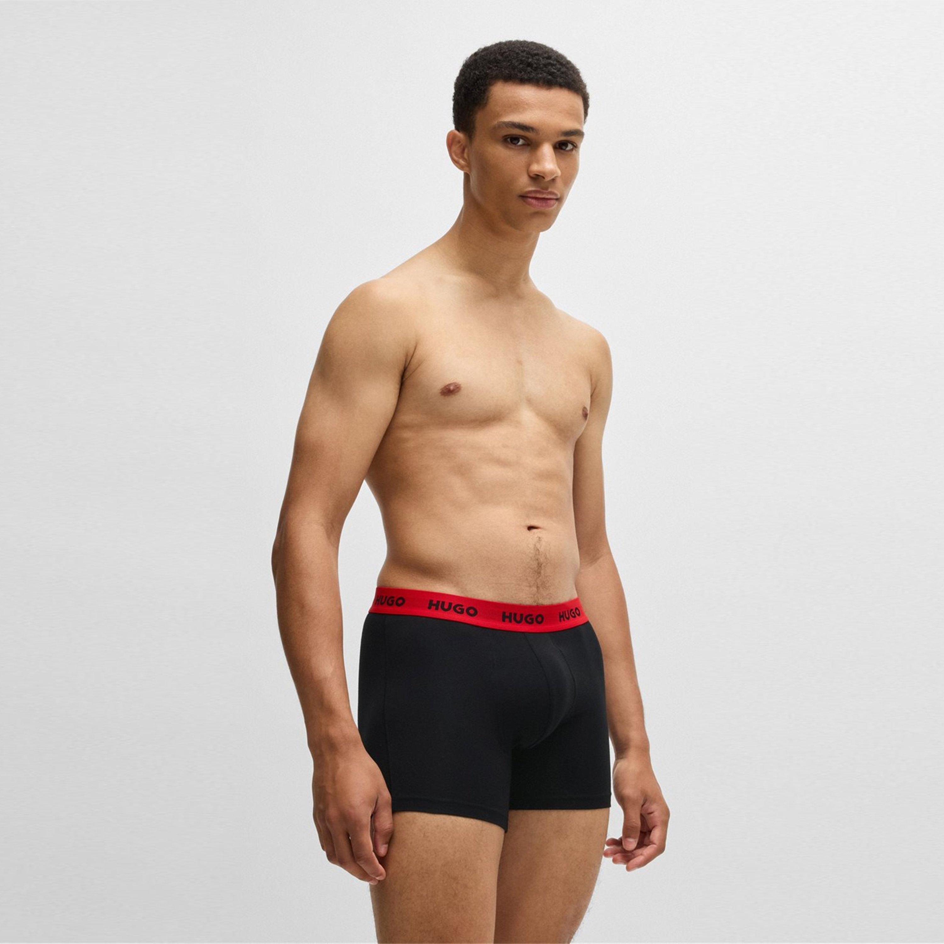 Blk/Red/Blk 966 - Hugo - Men's Triple Pack Trunks - 3