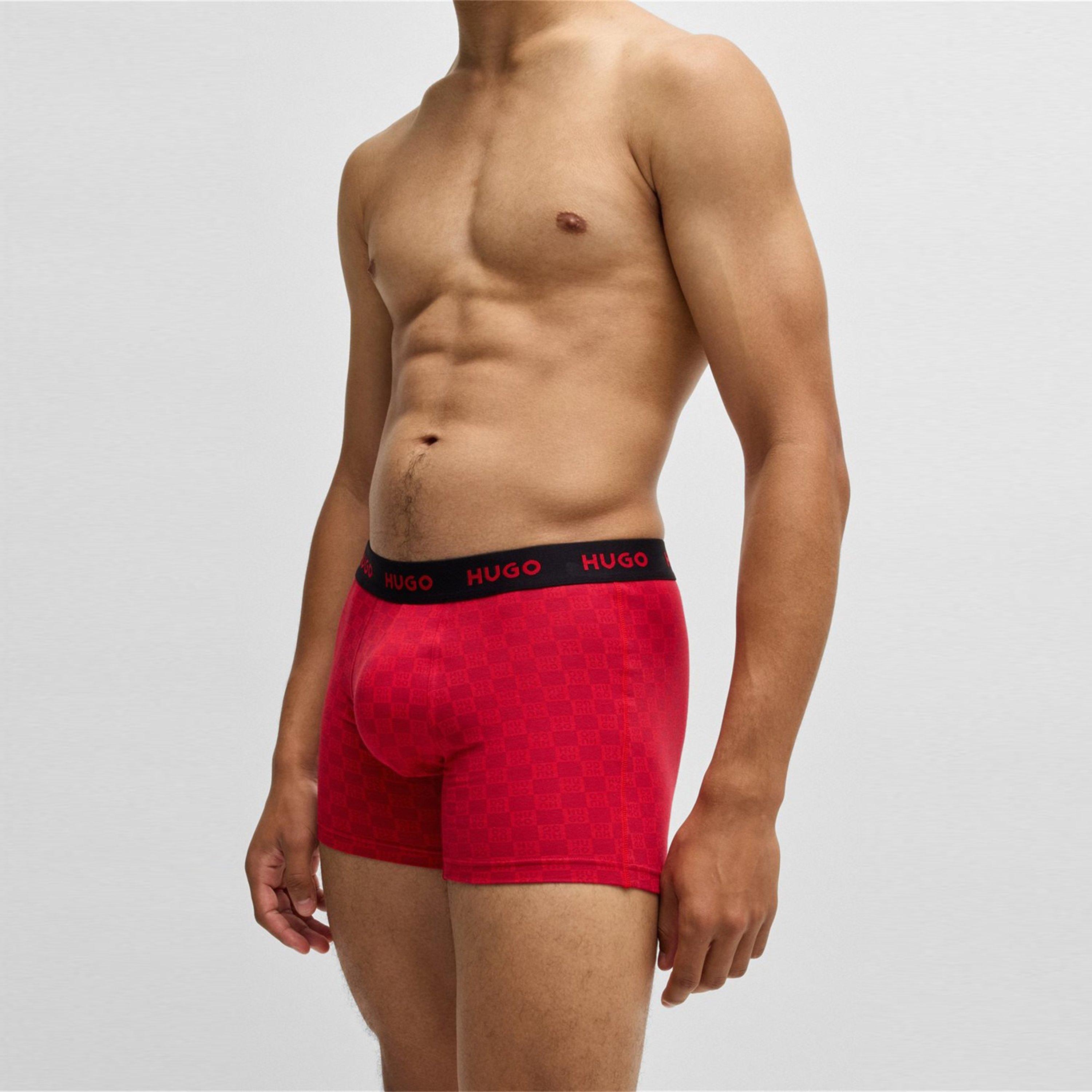 Blk/Red/Blk 966 - Hugo - Men's Triple Pack Trunks - 4