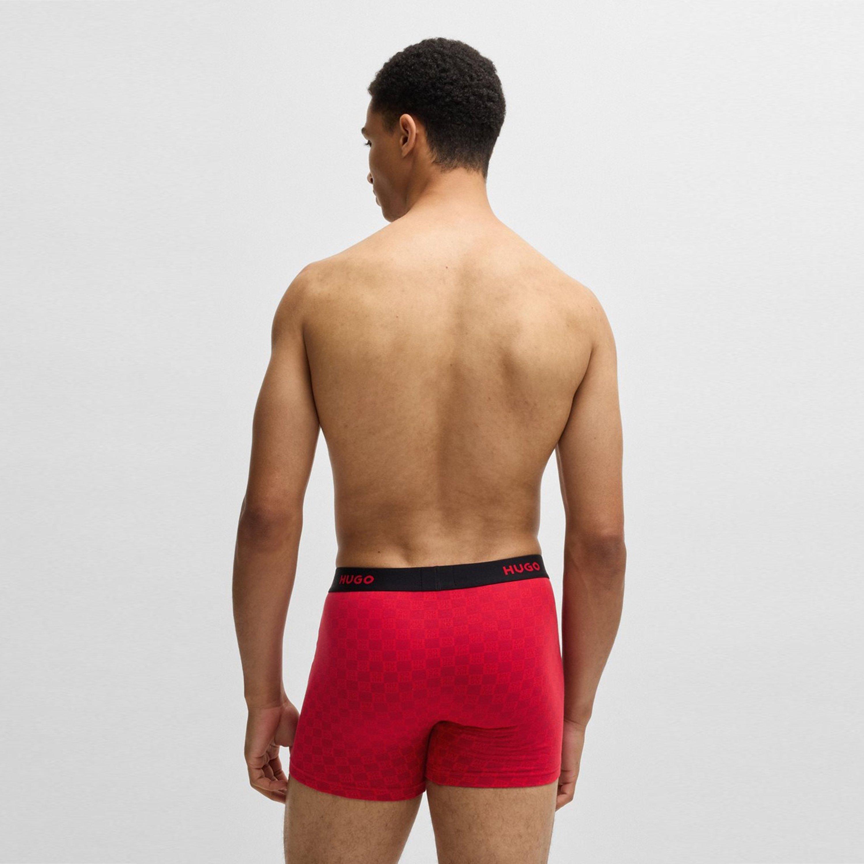 Blk/Red/Blk 966 - Hugo - Men's Triple Pack Trunks - 5