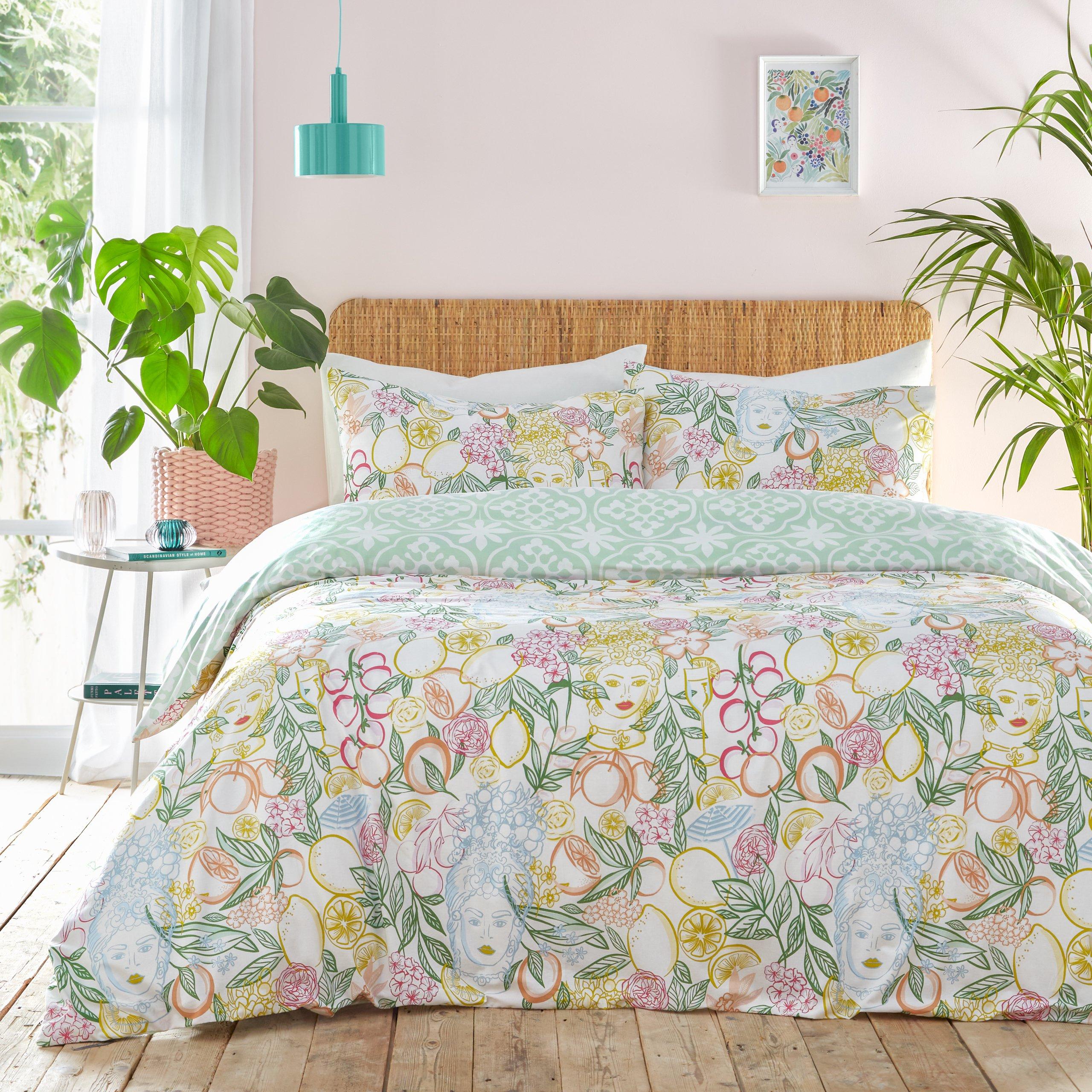 Multicolour - furn. - Taormina Floral Duvet Set - 4