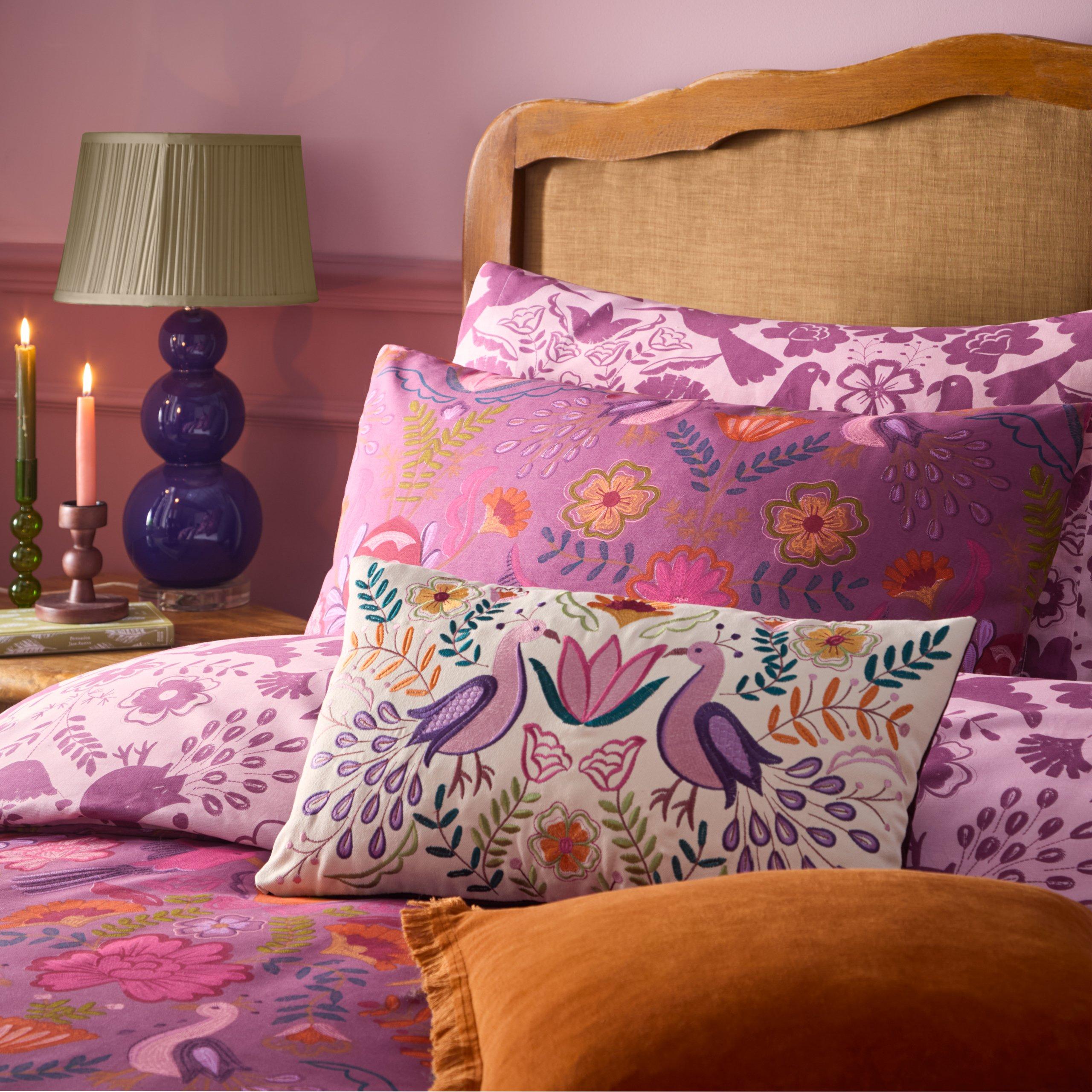 Damson - furn. - Broderie Floral Reversible Duvet Set - 2