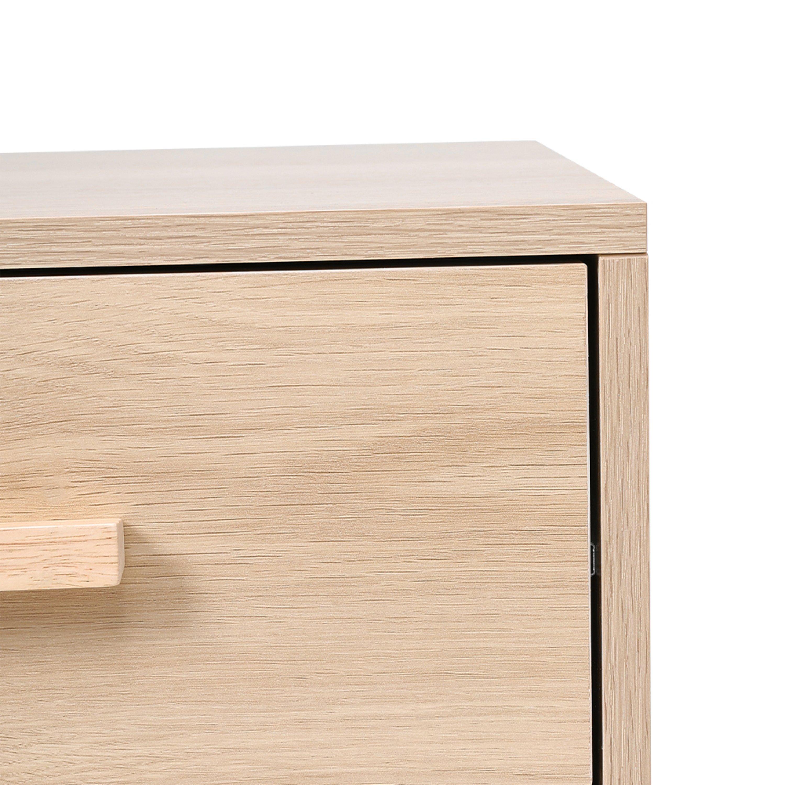 Natural - Kabinet UK - Wood and Rattan Accent Side Cabinet - 11