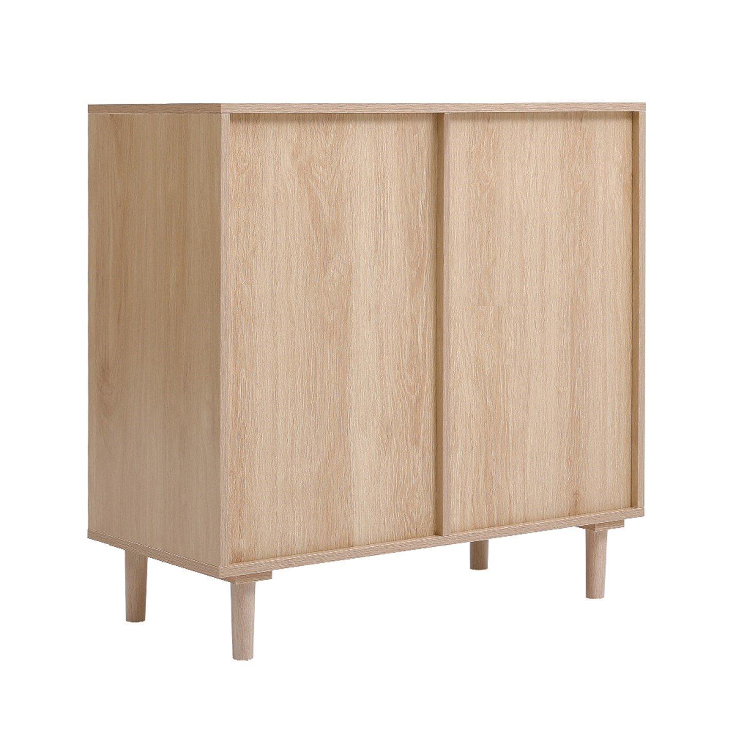 Natural - Kabinet UK - Wood and Rattan Accent Side Cabinet - 5