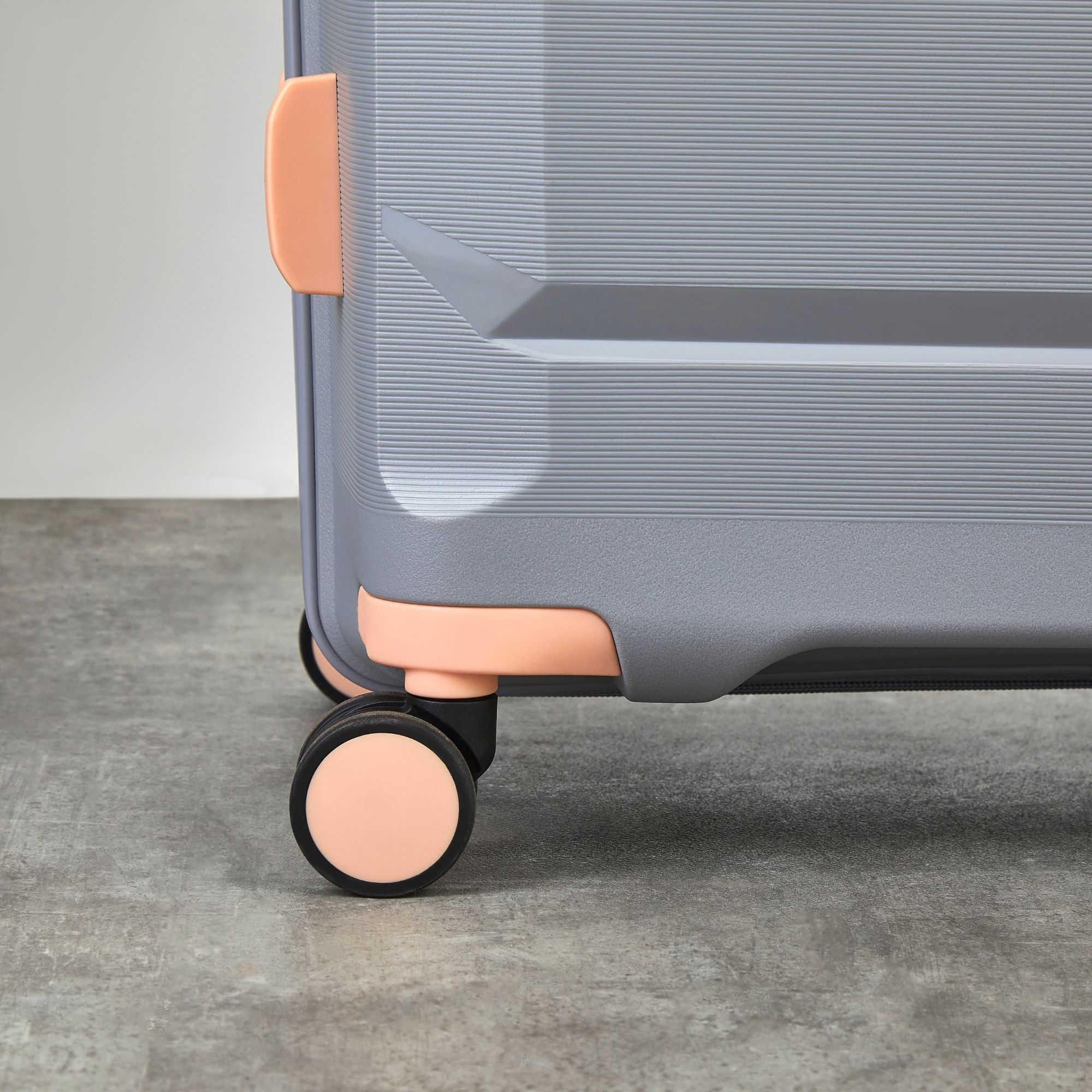 Grey/ Peach - Rock - Tulum Suitcase Grey/Peach - 3