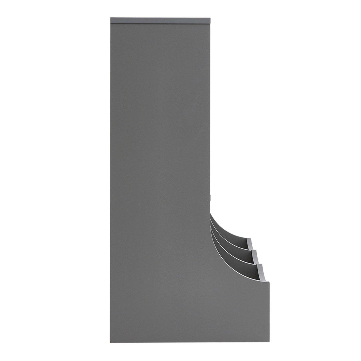 Grey - Kabinet UK - 2-Tier Open Style Toy and Book Storage Organizer - 5