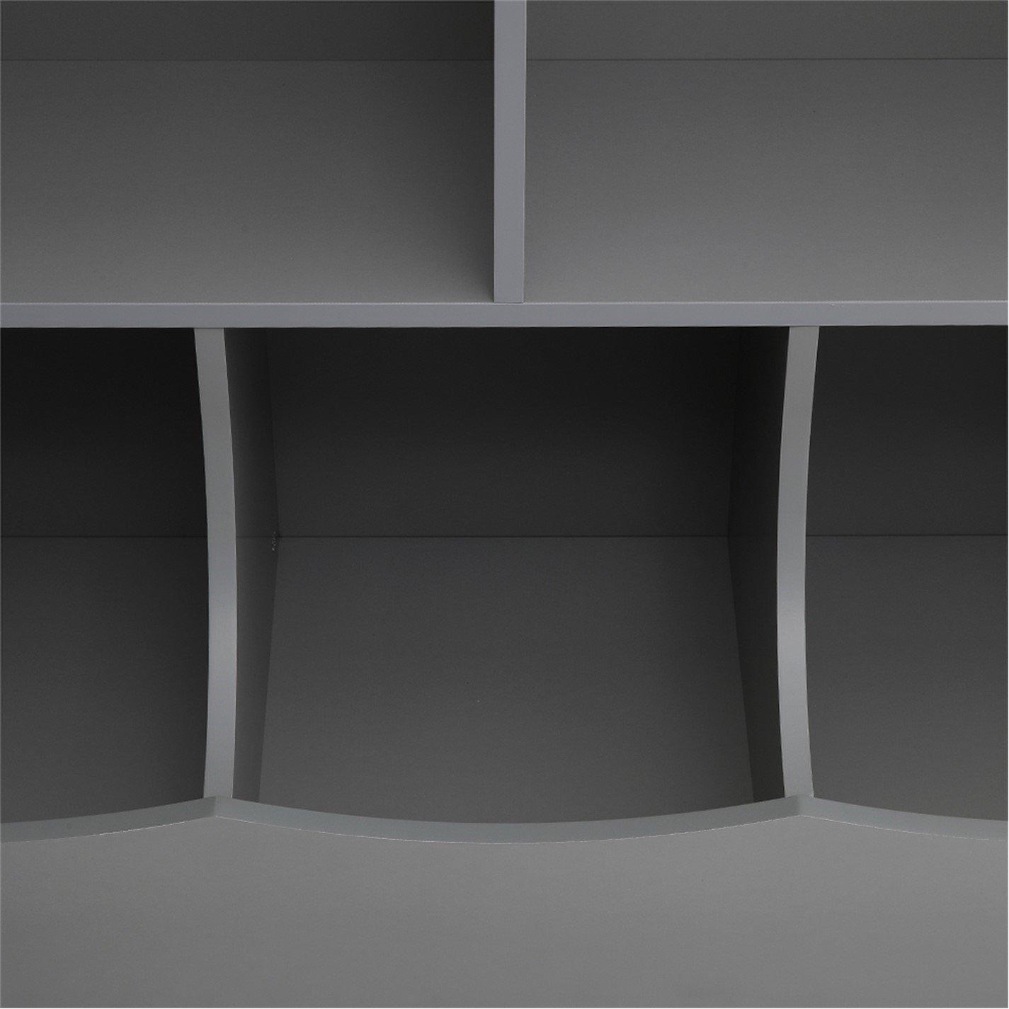 Grey - Kabinet UK - 2-Tier Open Style Toy and Book Storage Organizer - 7