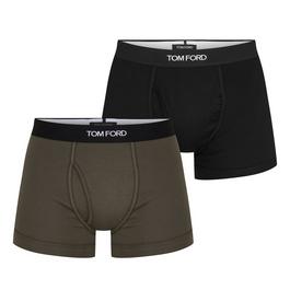 Tom Ford Men's Plain Cotton Boxer Briefs, 2-Pack