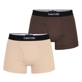Tom Ford Men's Plain Cotton Boxer Briefs, 2-Pack