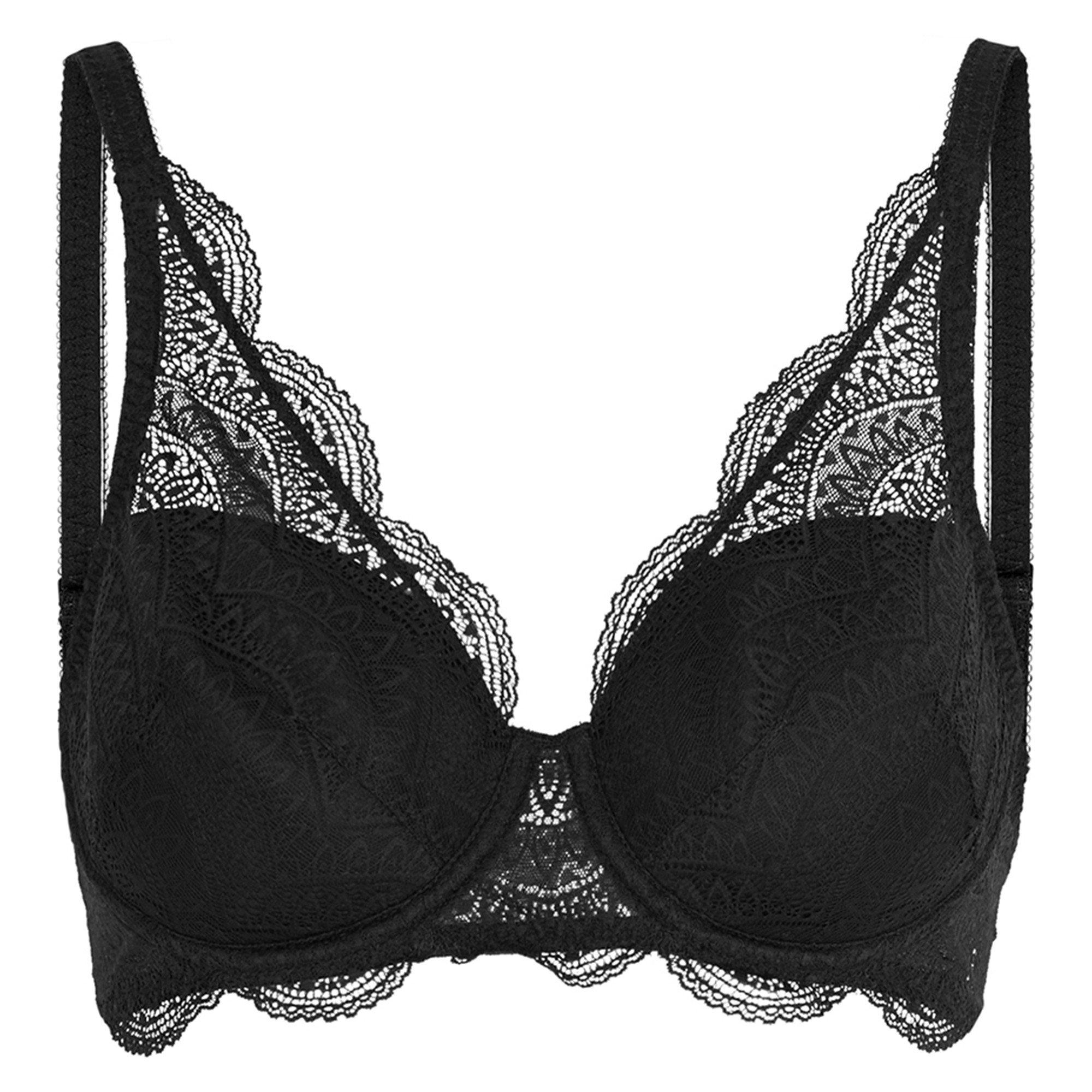 BLACK - Simone Perele - MB KARMA 12V SPACER LACE BRA - 1