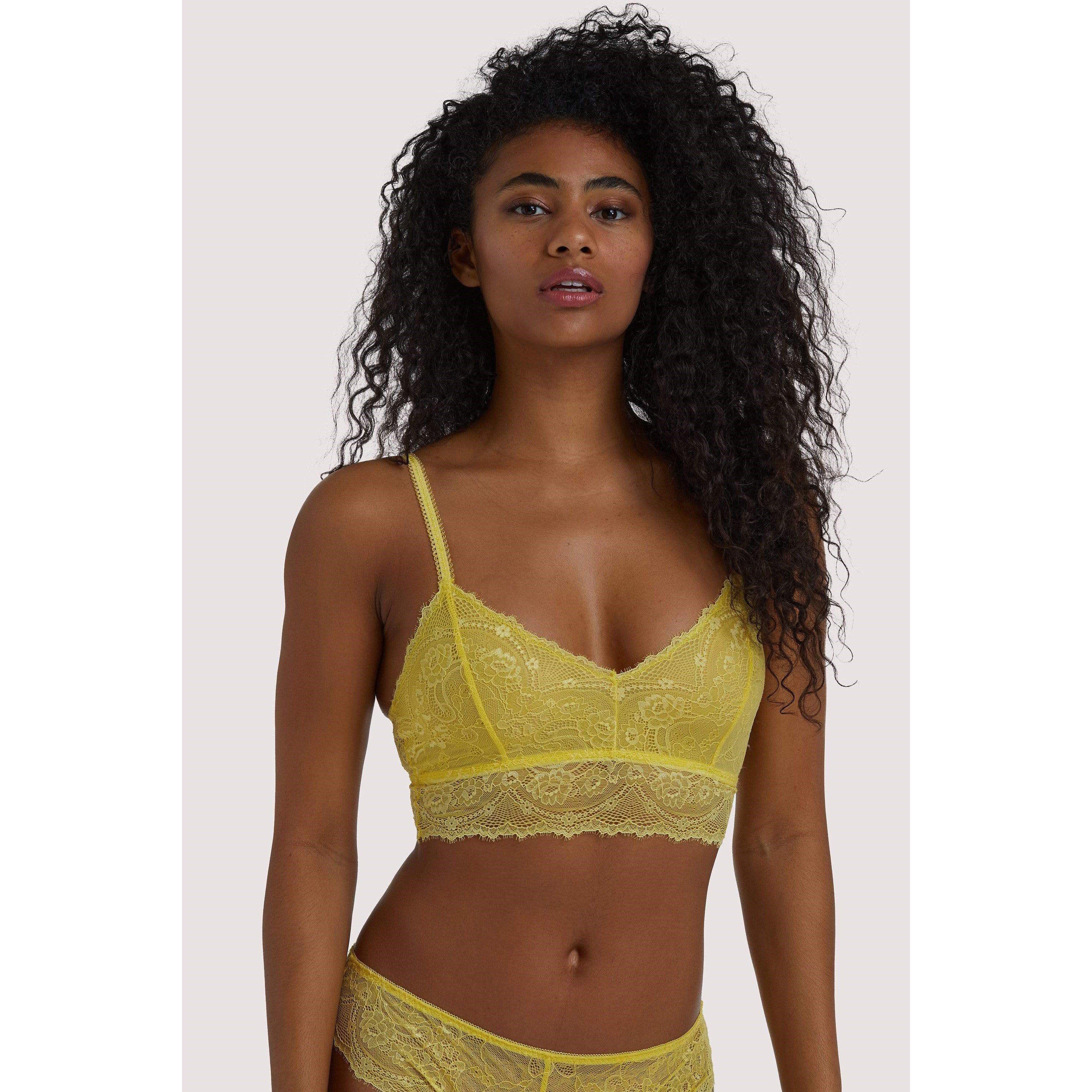 Yellow - Wolf and Whistle - Ariana Yellow Everyday Bralette - 1