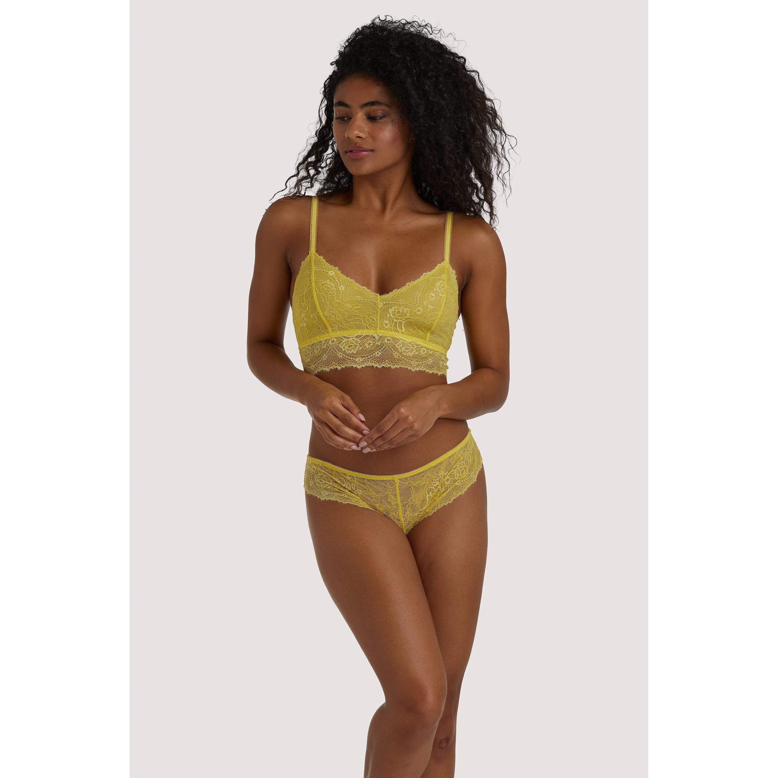 Yellow - Wolf and Whistle - Ariana Yellow Everyday Bralette - 3