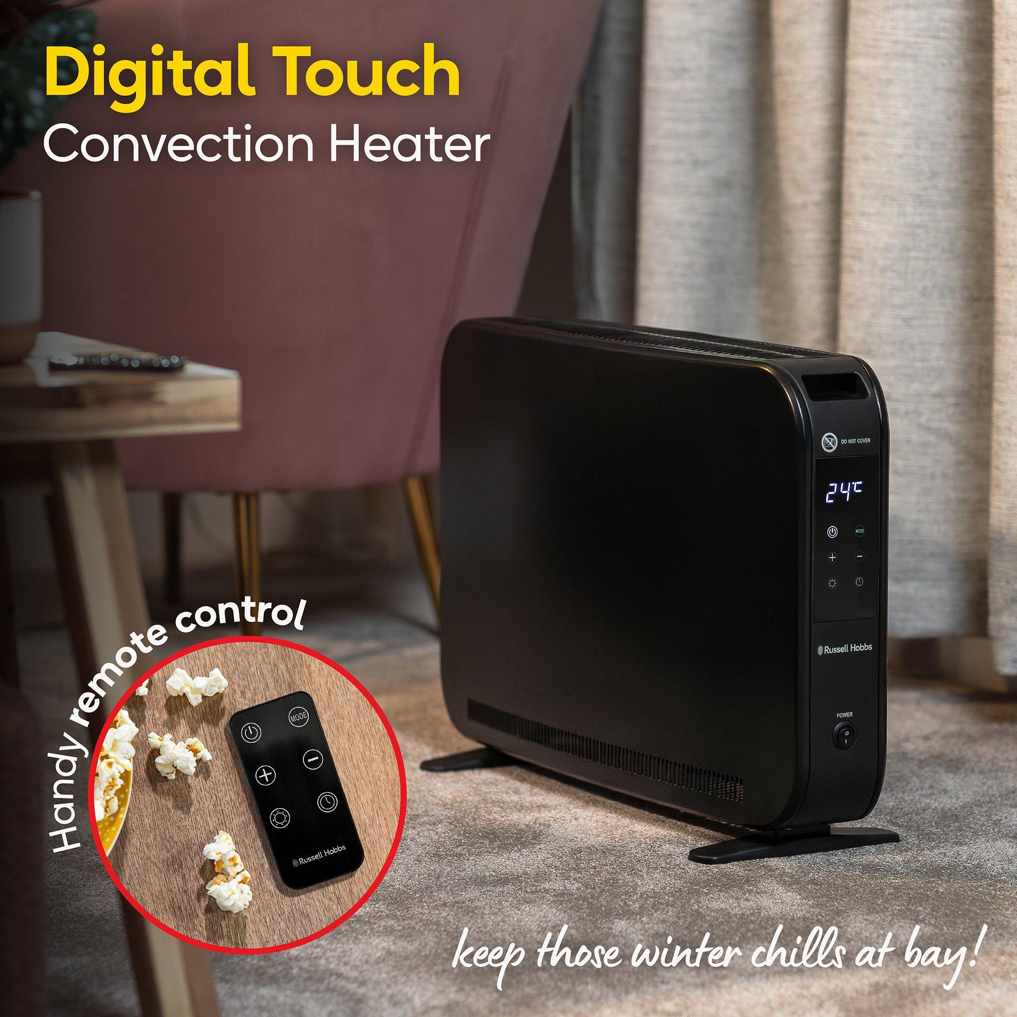 Black - Russell Hobbs - RHCVH2003B 2kW Digital Touch Convection Heater - 2
