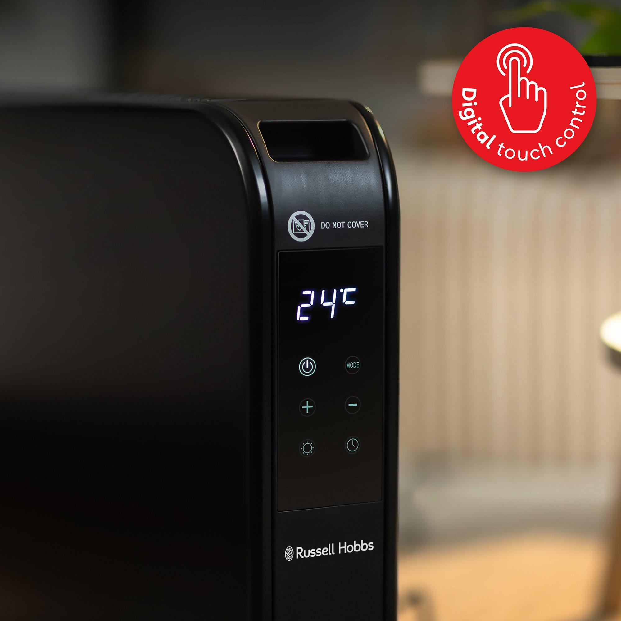 Black - Russell Hobbs - RHCVH2003B 2kW Digital Touch Convection Heater - 5