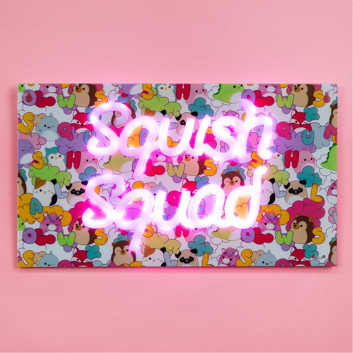 Squishmallows  Kids Squish Squad Neon Wall Light - 