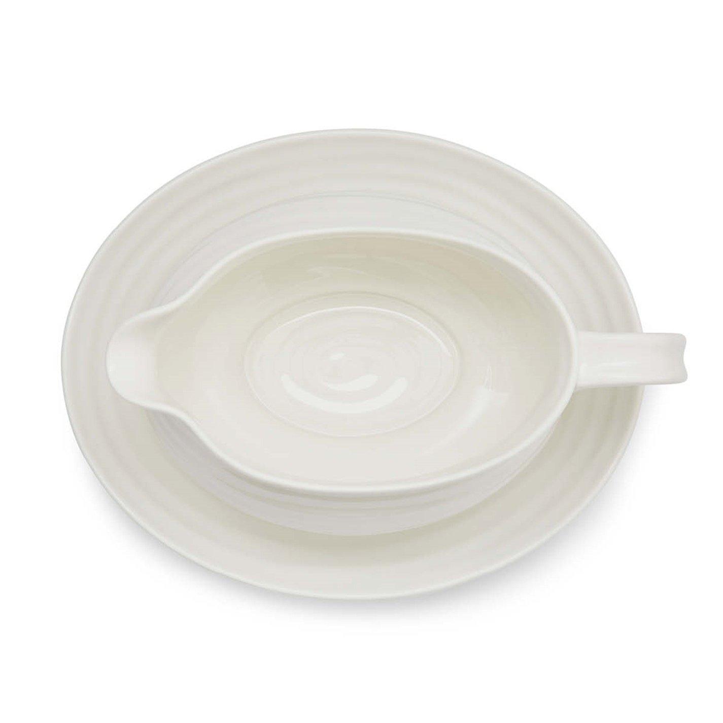 White - Portmeirion - Sophie Conran Gravy Boat   Stand White - 4