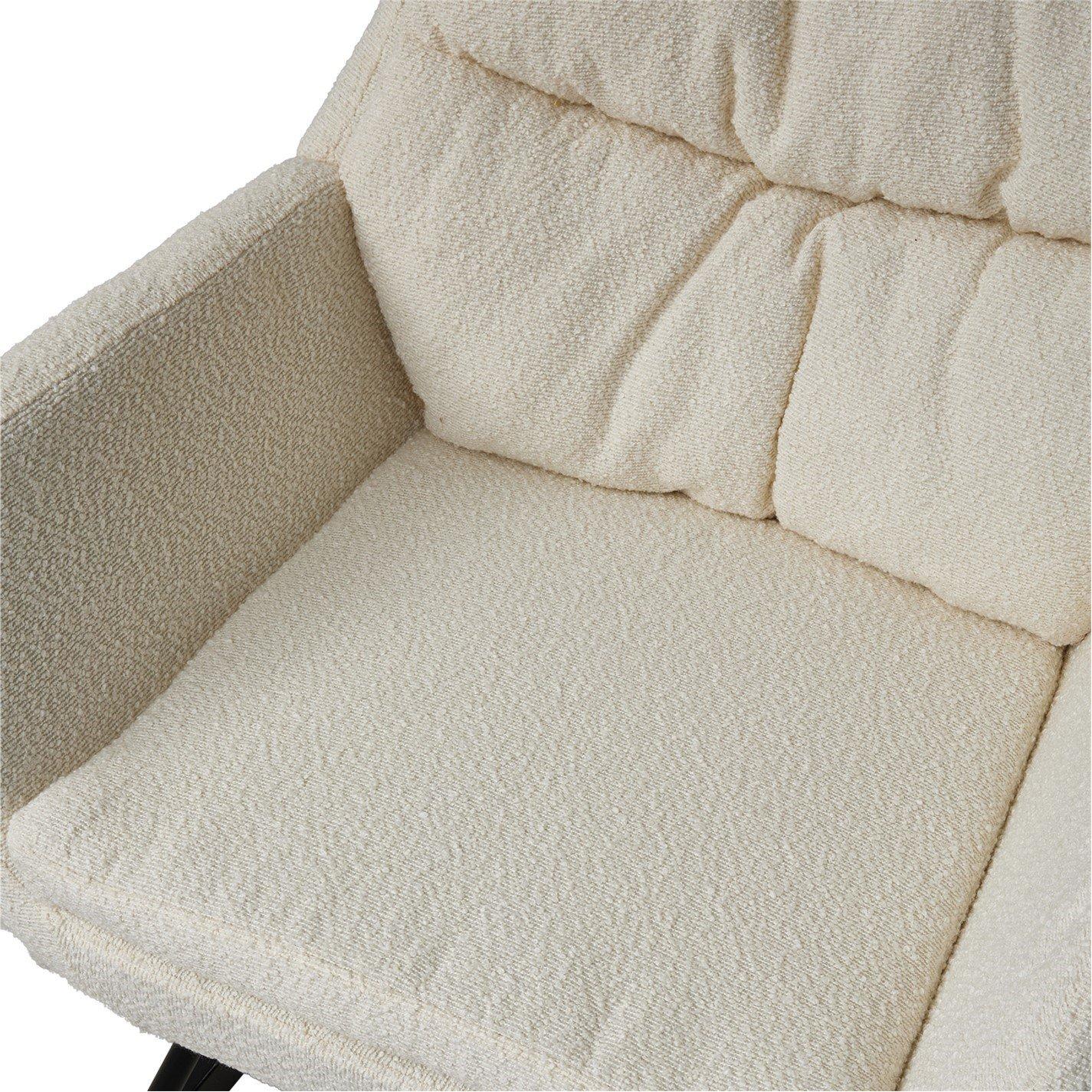Beige - Kabinet UK - Teddy Fleece Upholstered Rocking Chair - 8
