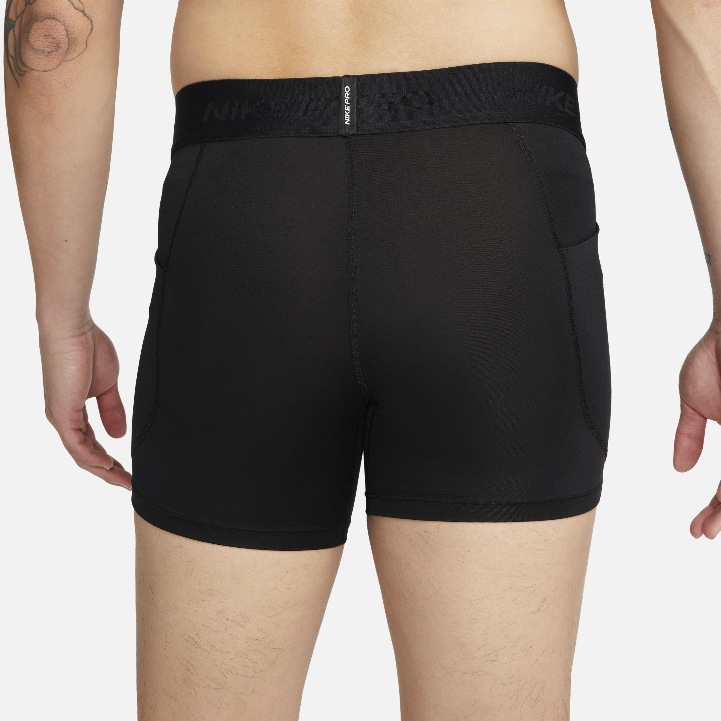 Black/White - Nike - Pro Mens Dri-FIT Brief Shorts - 2