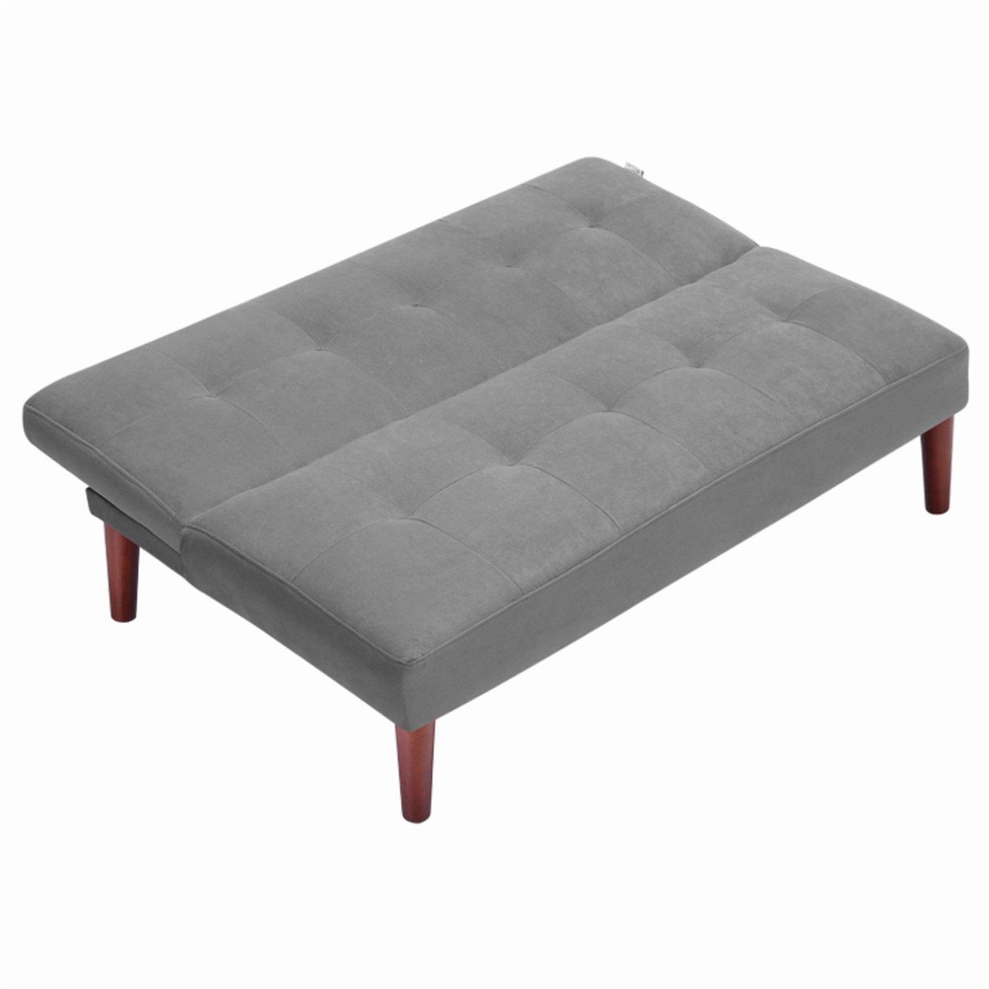 Grey - Kabinet UK - 2-Seater Padded Convertible Sofa Bed - 5