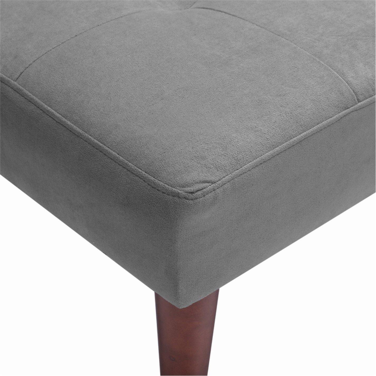 Grey - Kabinet UK - 2-Seater Padded Convertible Sofa Bed - 6