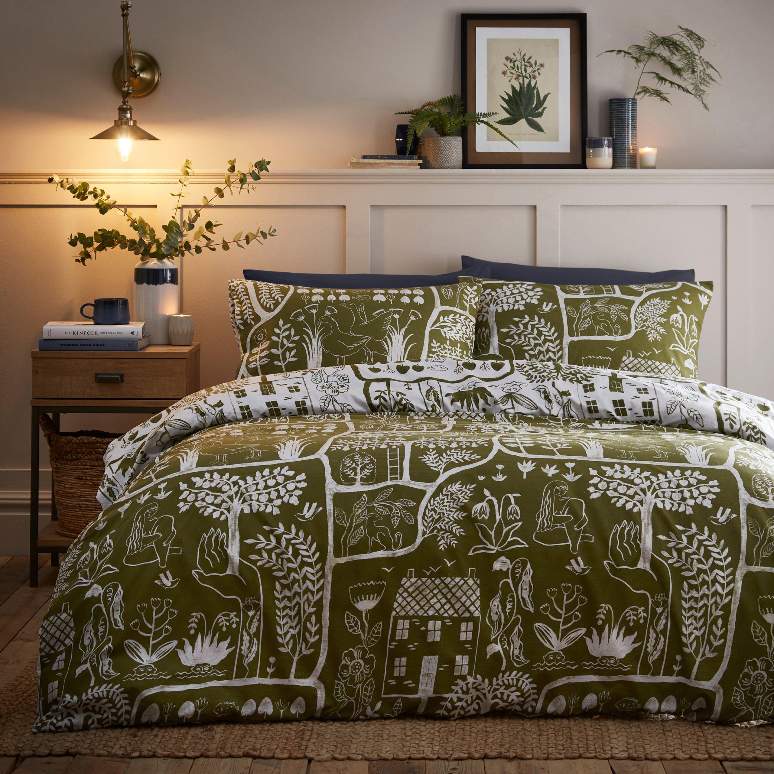 Moss - furn. - Frida Floral Reversible Duvet Set - 2
