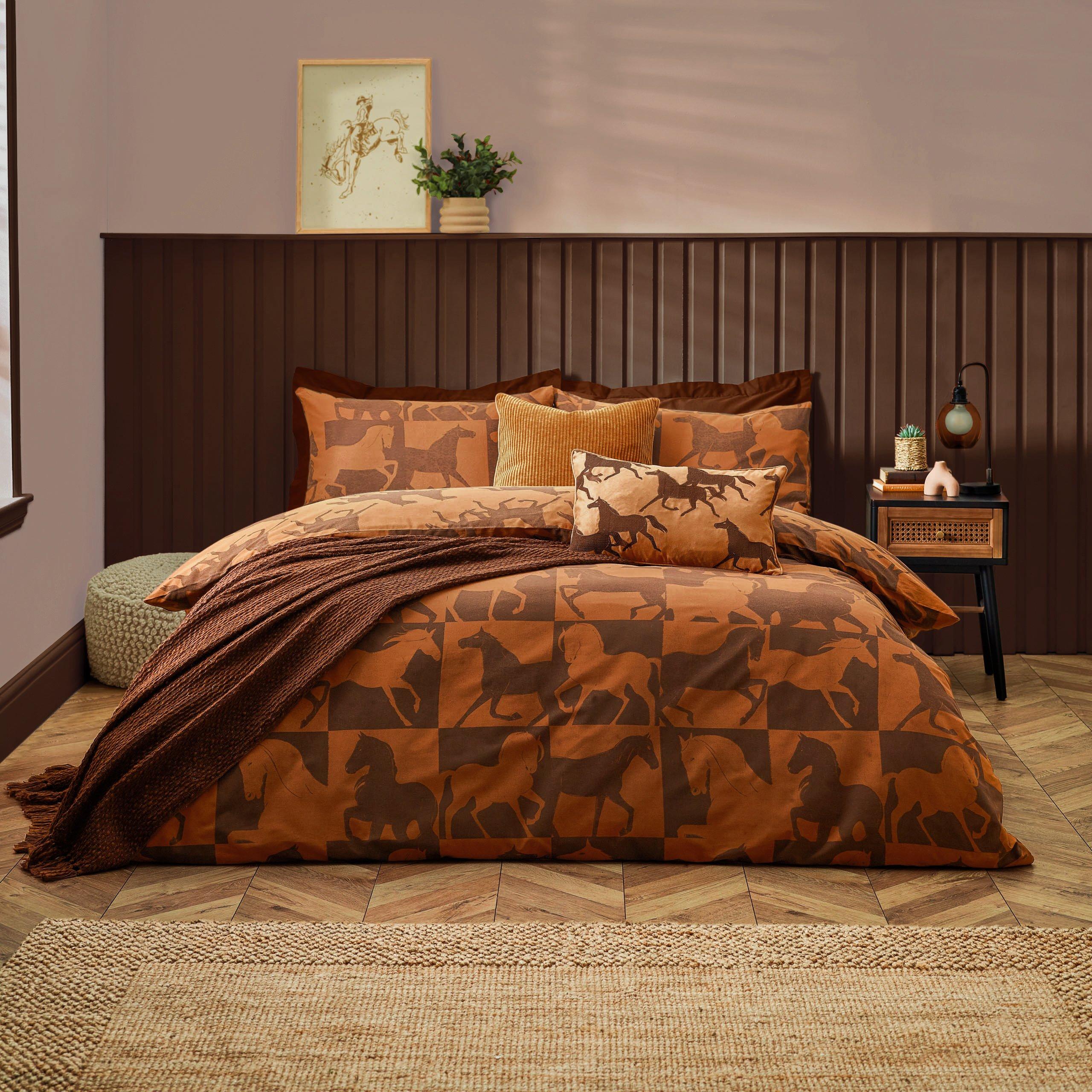 Furn.  Herve Reversible Duvet Set - Tan - Single