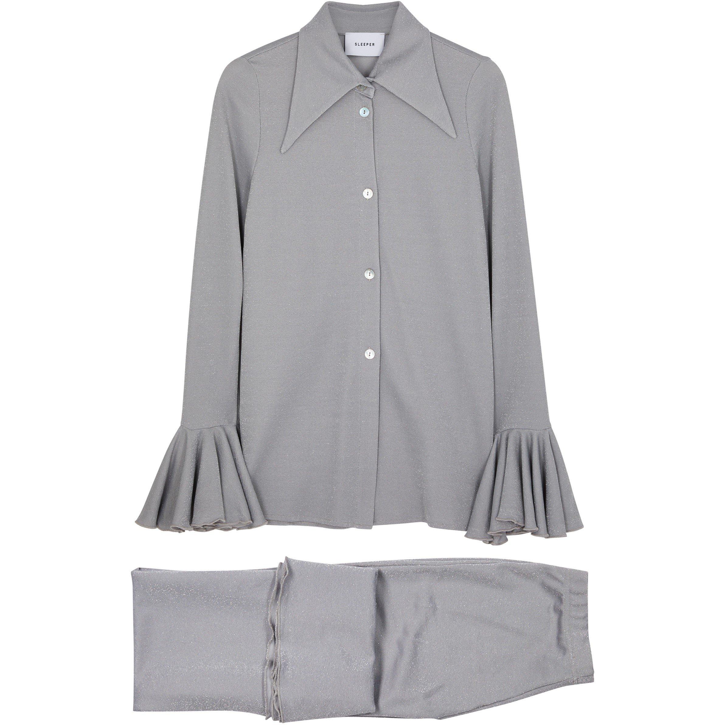 SILVER - Sleeper - PJS LUREX LOUNGE SUIT W PANTS - 1