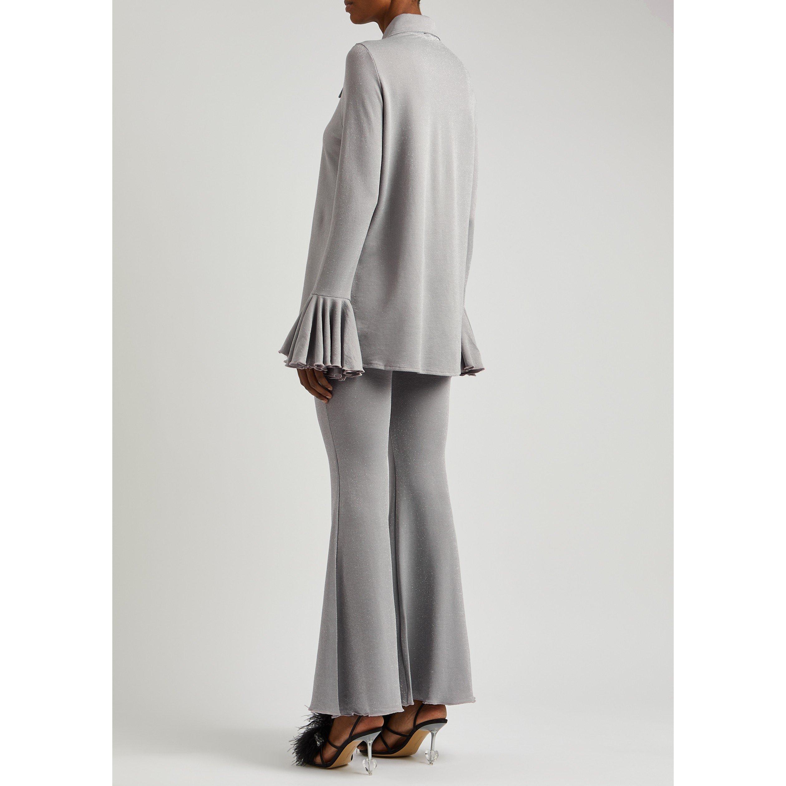 SILVER - Sleeper - PJS LUREX LOUNGE SUIT W PANTS - 3