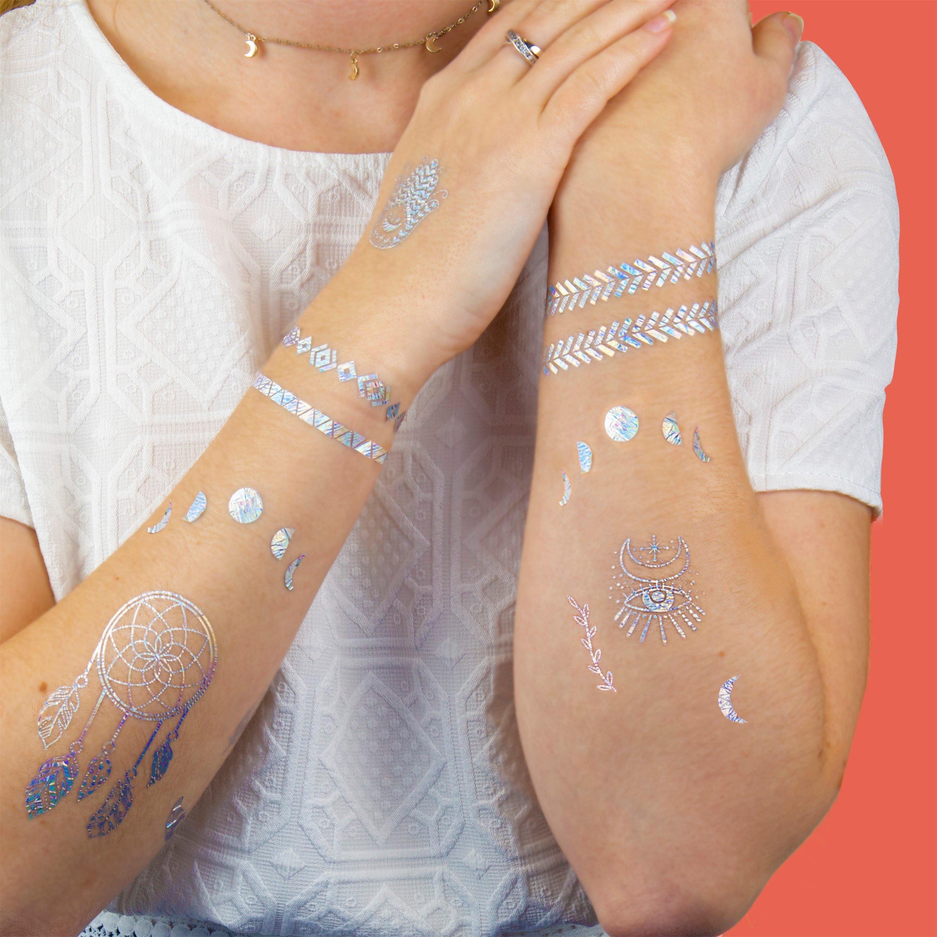 Gift Republic  Iridescent Tattoos - Silver