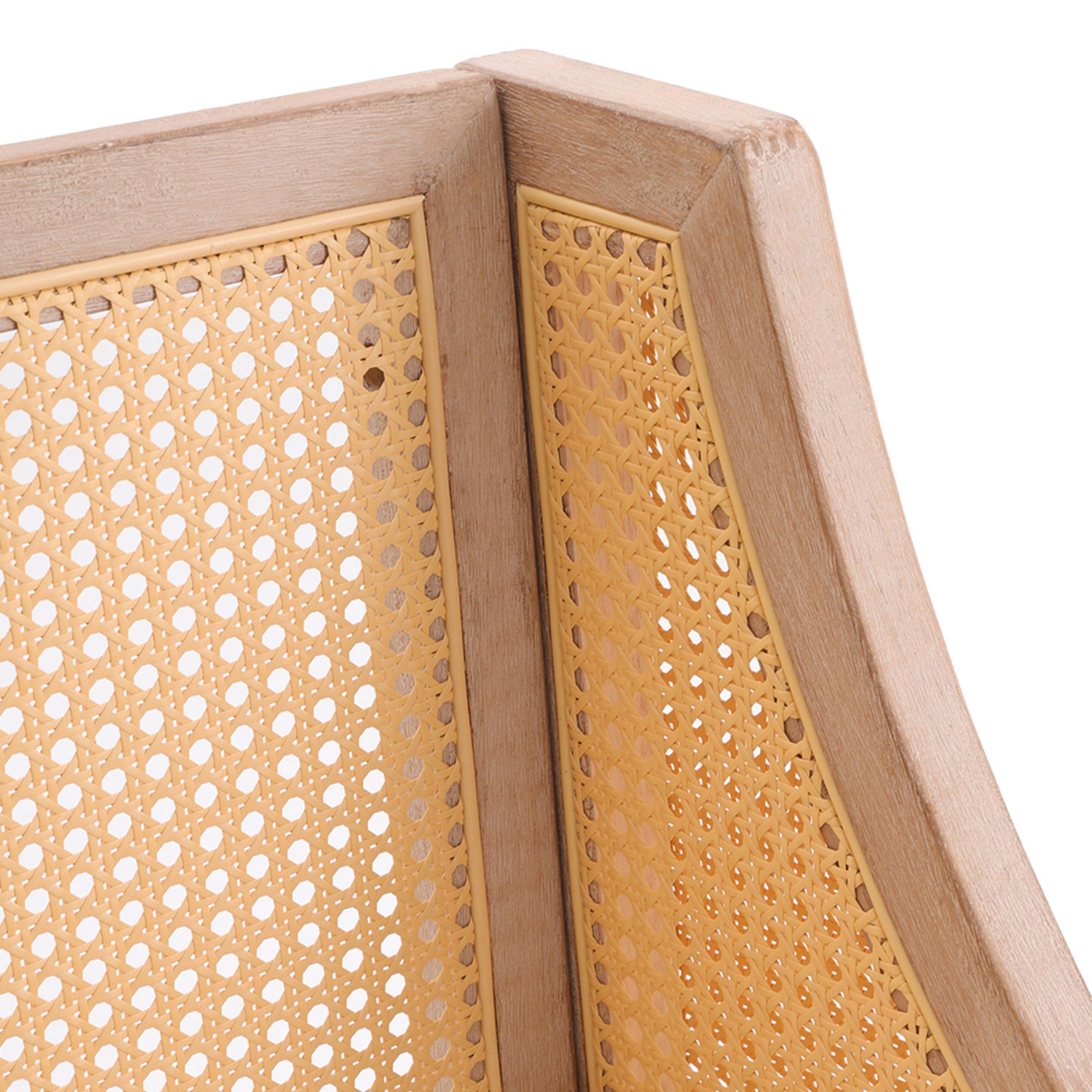 Grey - Kabinet UK - 2 Pcs Natural Rattan Bar Stools with Backrest - 4