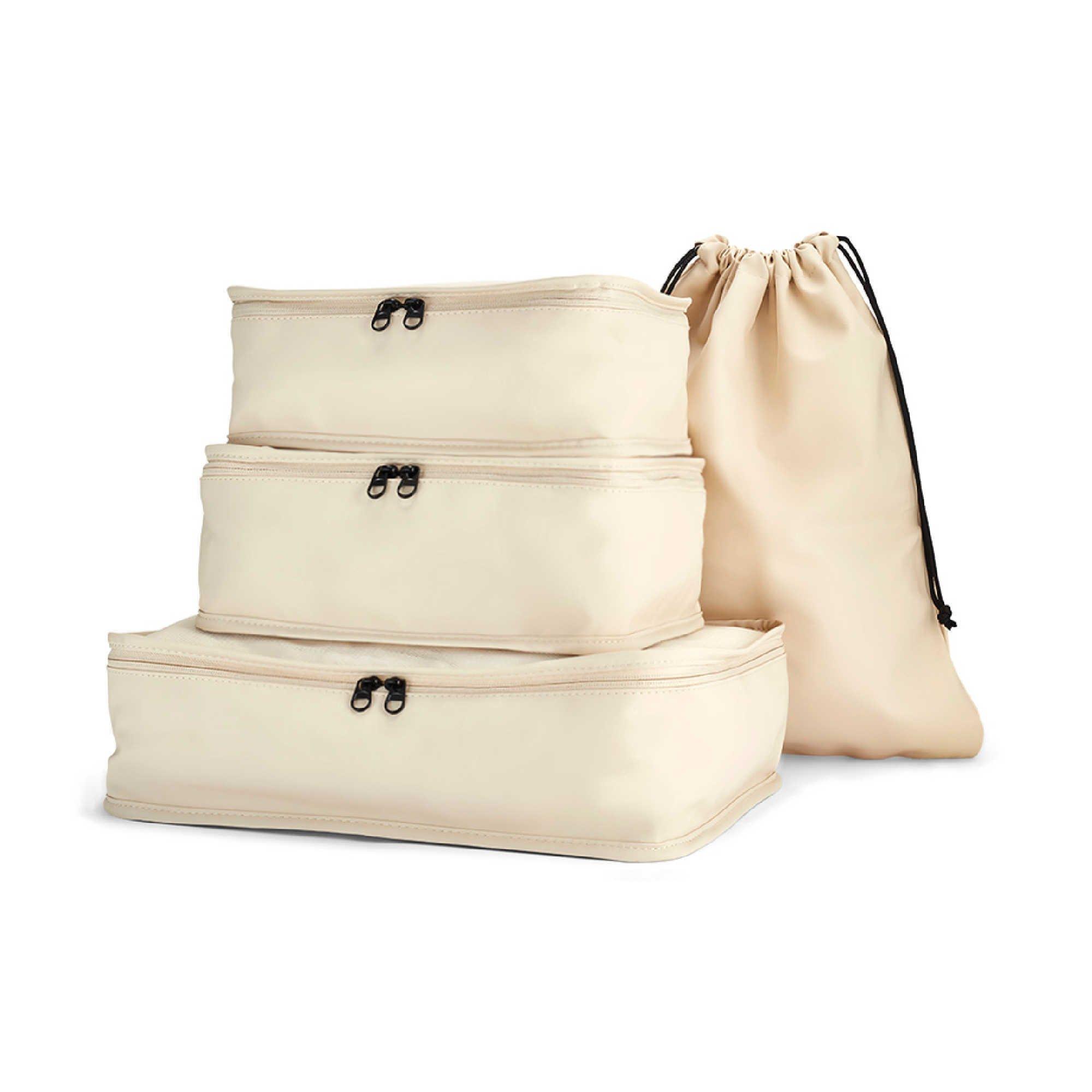Rock  Packing Cubes Set Of 4 - Beige - 4pc Set