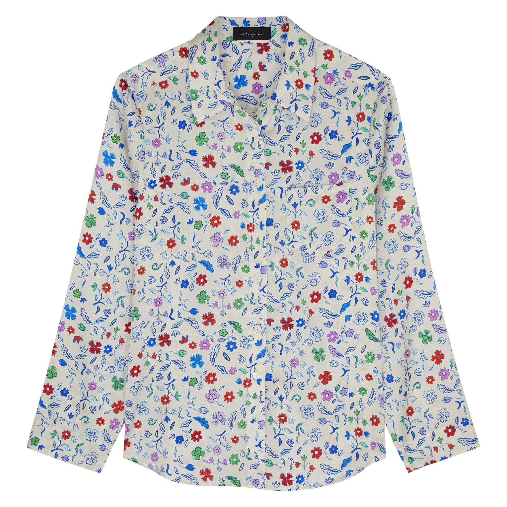 BLUE AND OTHER - Jessica Russell Flint - PJ T LS DE FLEURS PJ TOP - 1