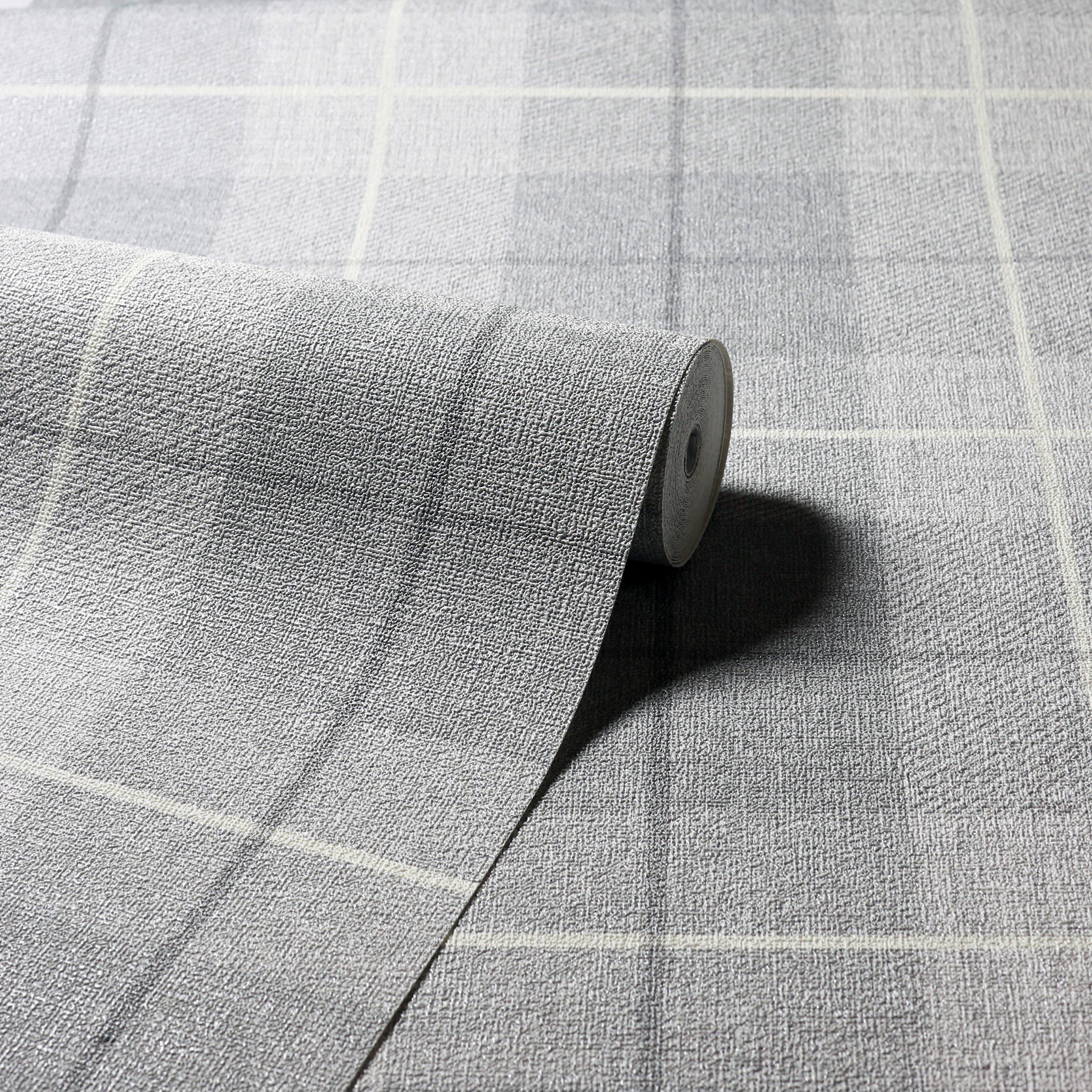 Grey - Arthouse - Country Tartan Grey Wallpaper - 2