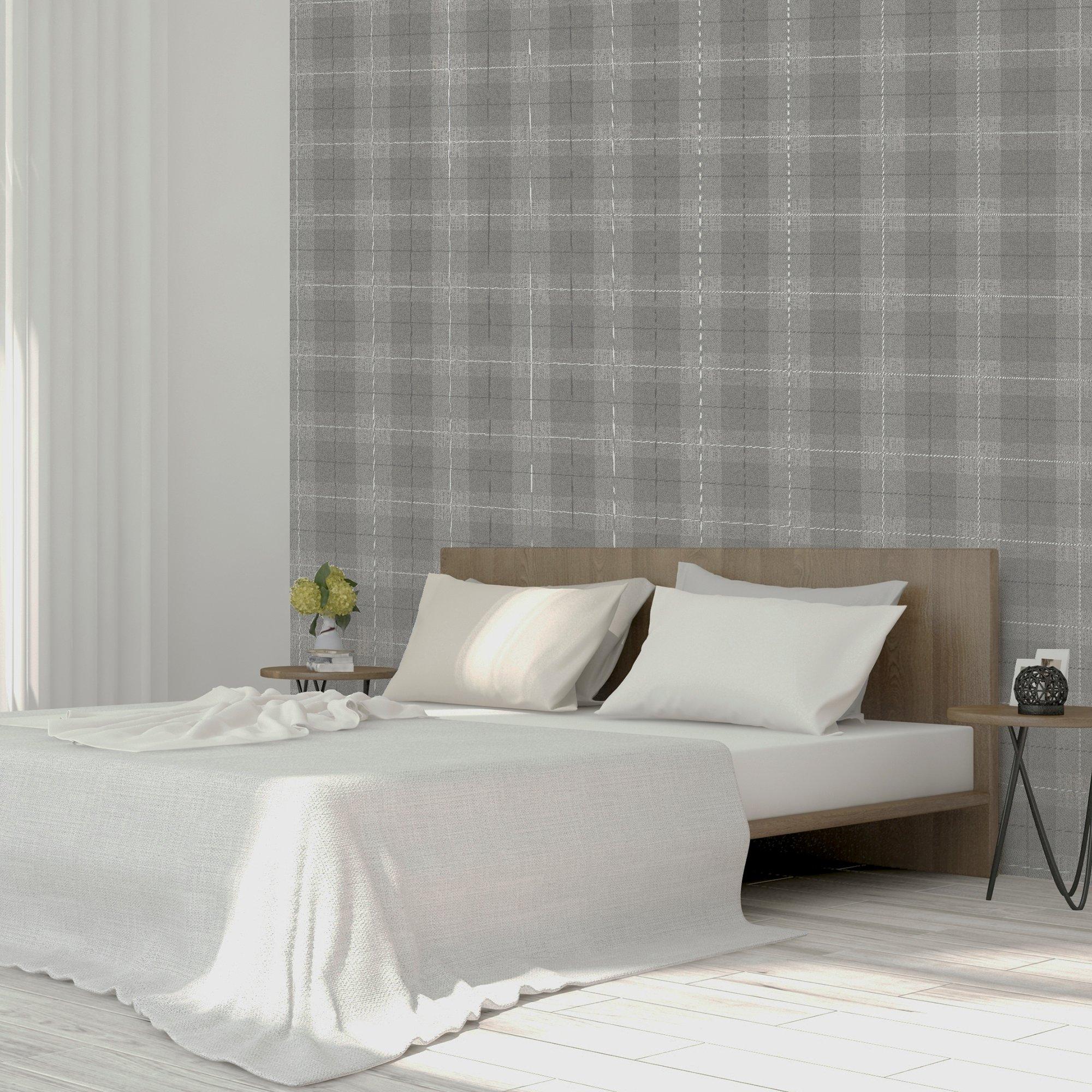 Grey - Arthouse - Country Tartan Grey Wallpaper - 4